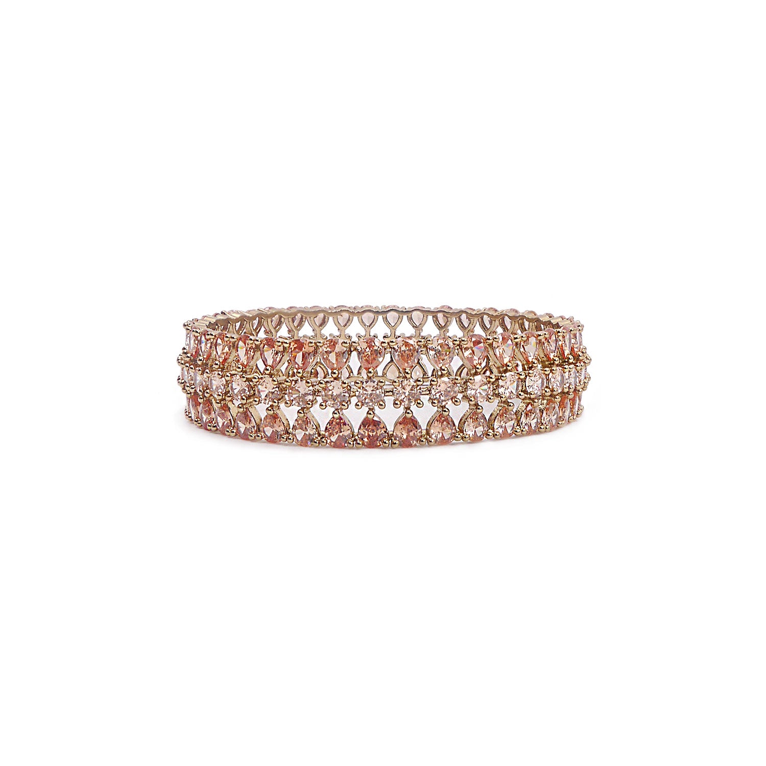 Remi Cubic Zirconia Bangle in Champagne