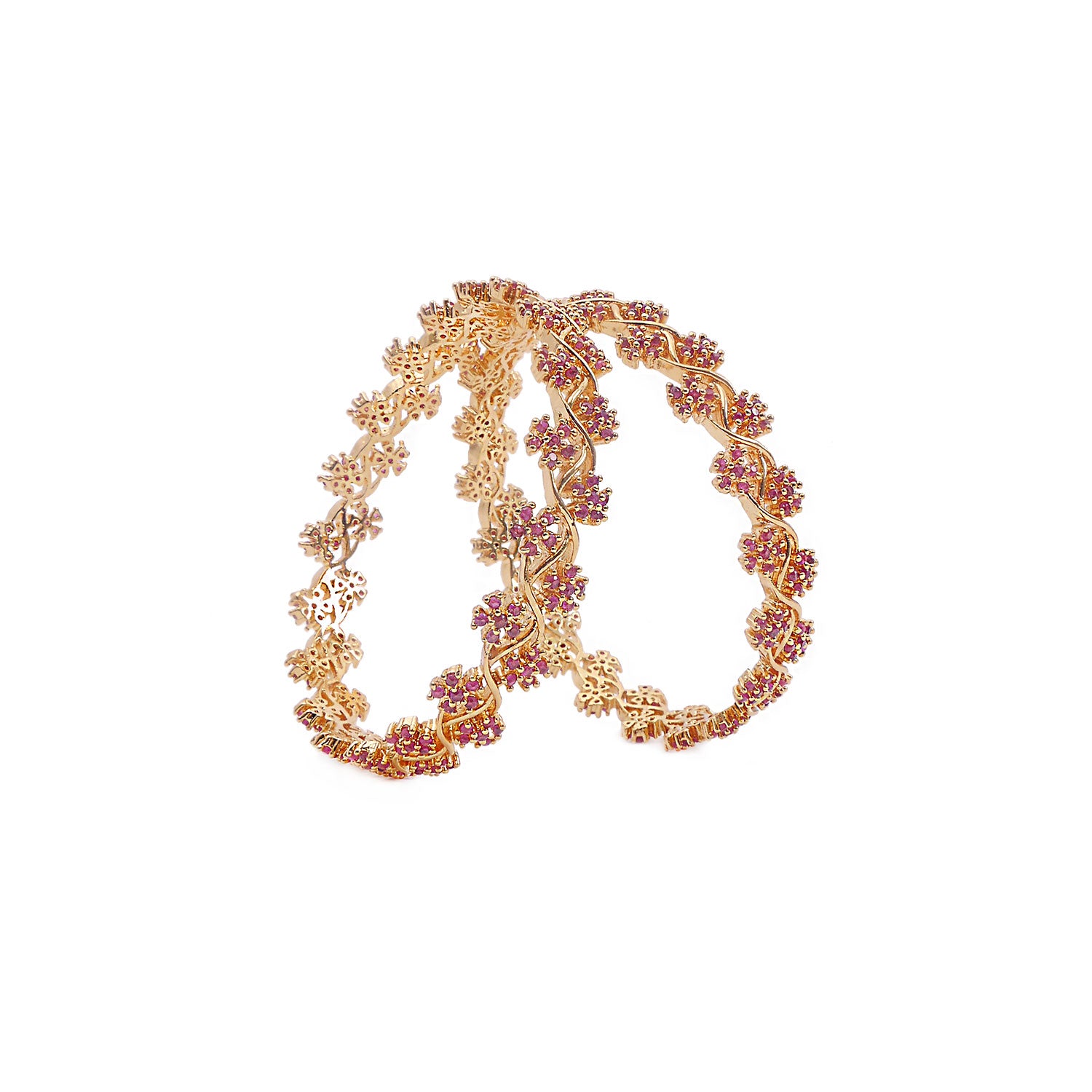 Mahla Cubic Zirconia Bangles in Ruby