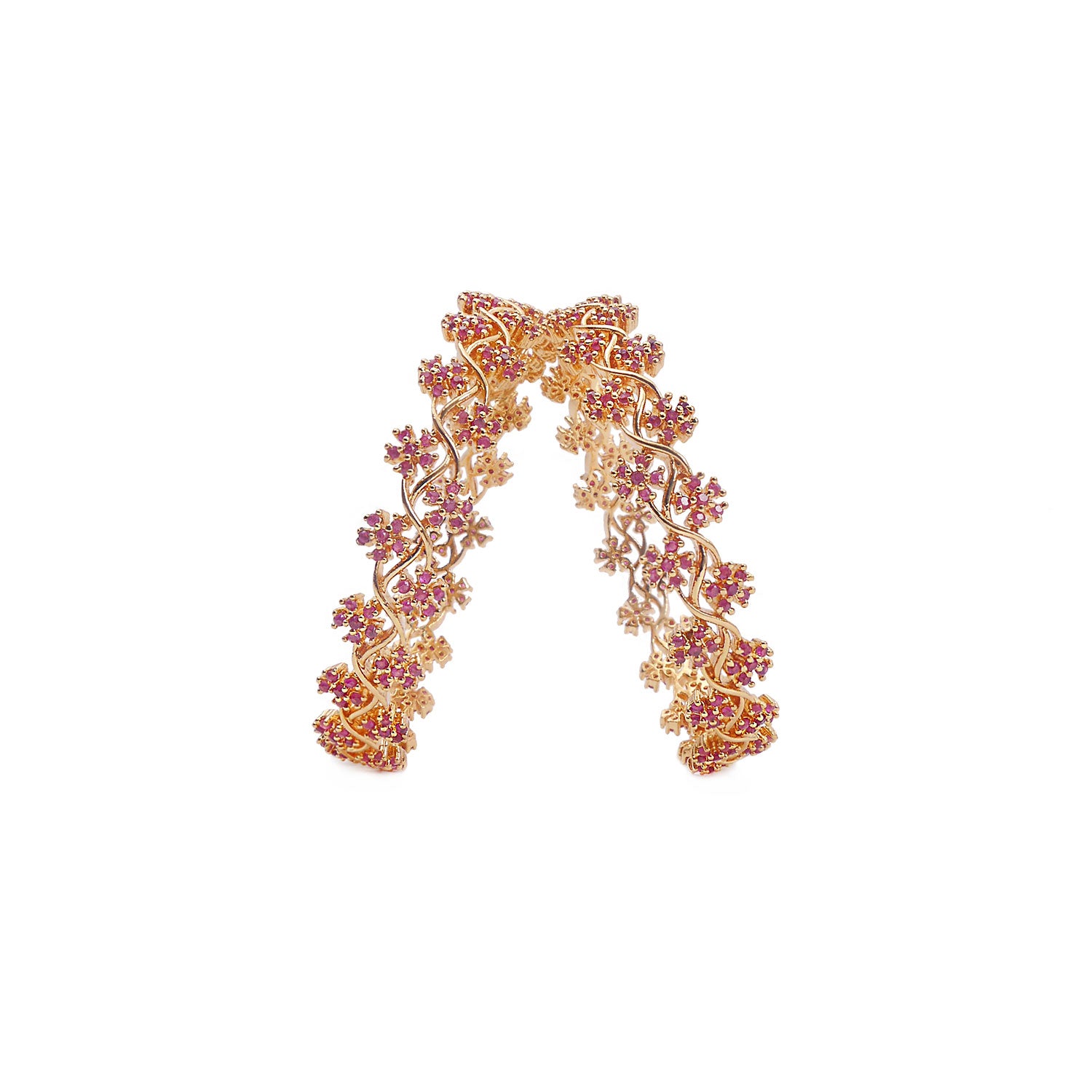 Mahla Cubic Zirconia Bangles in Ruby