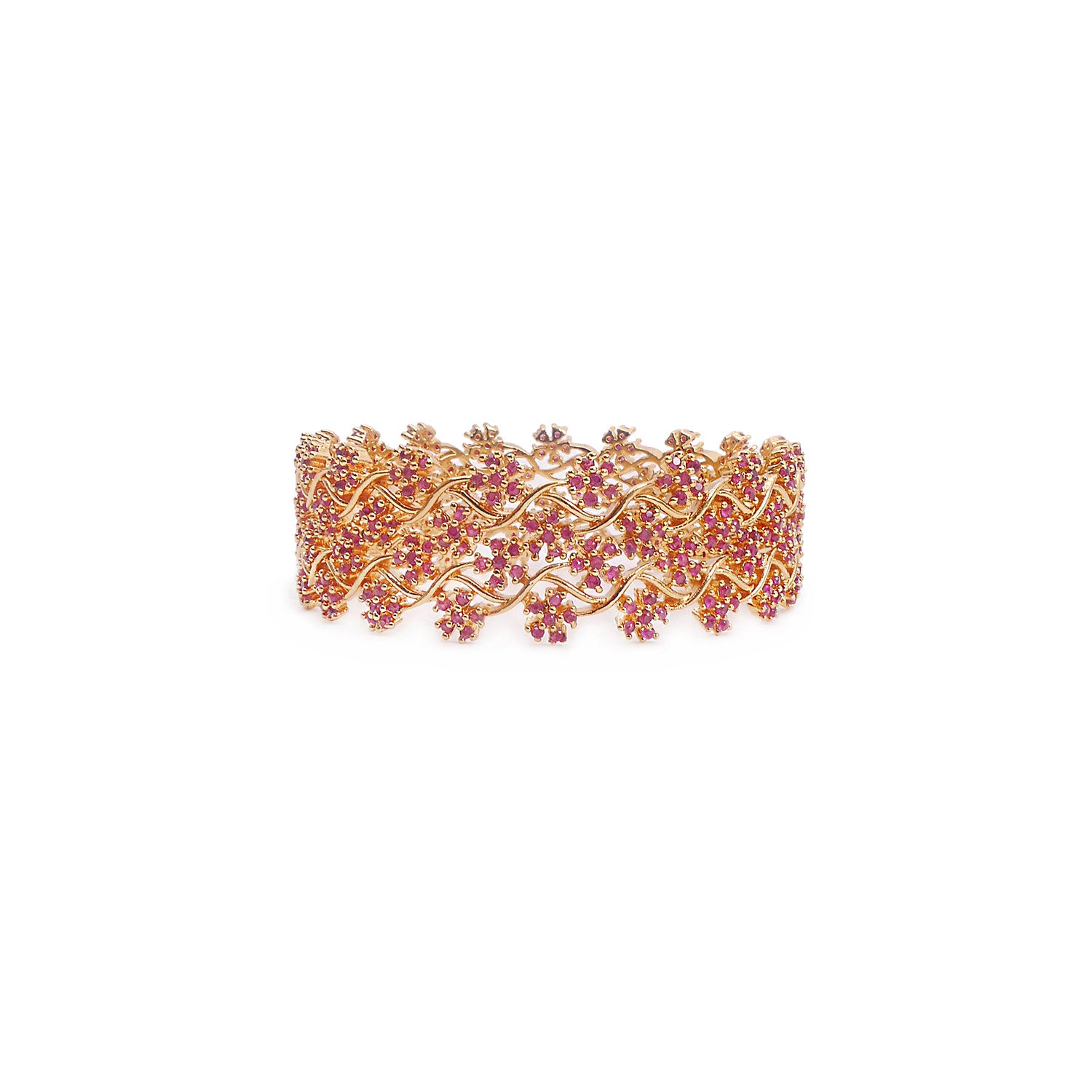 Mahla Cubic Zirconia Bangles in Ruby