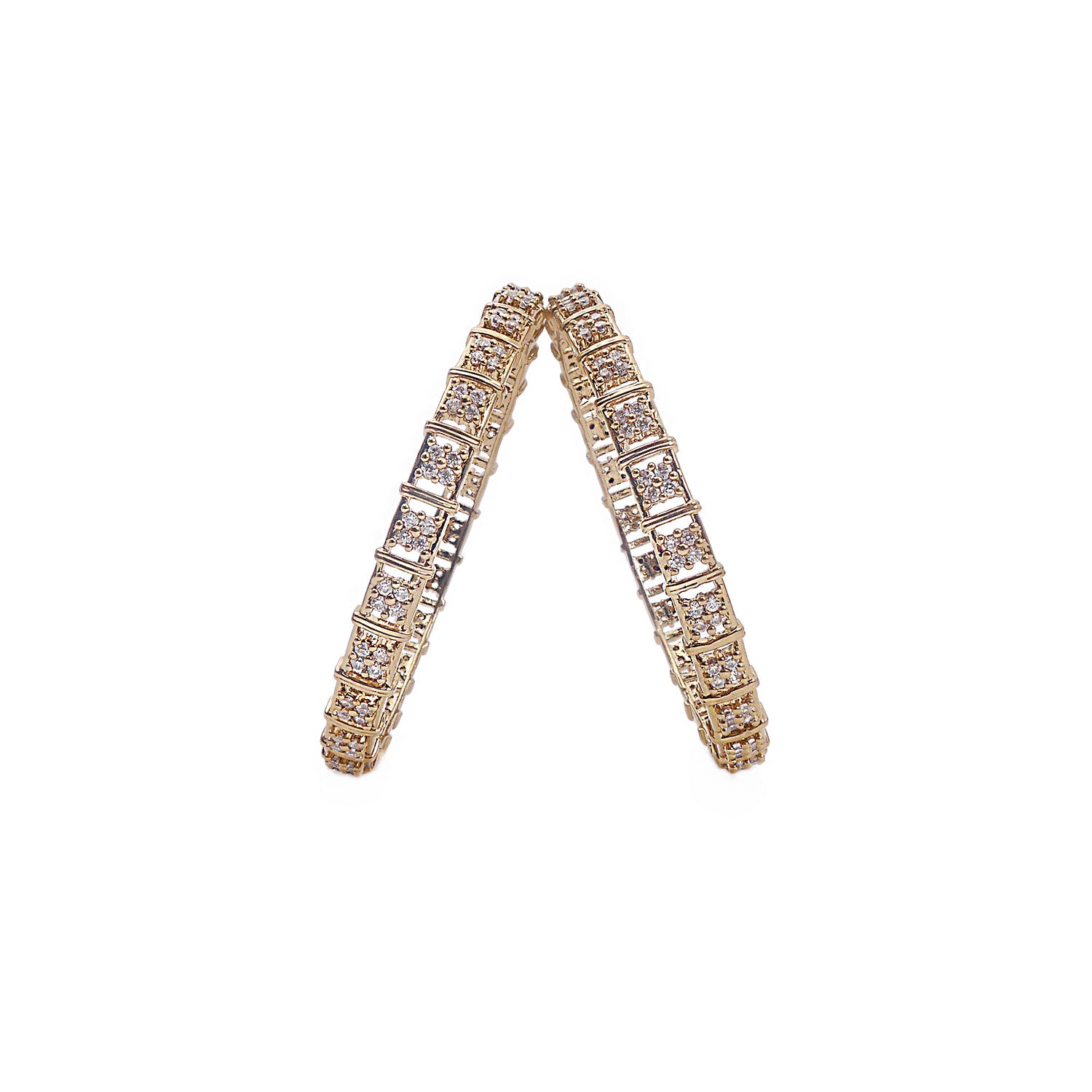 Sashi Cubic Zirconia Bangles in White