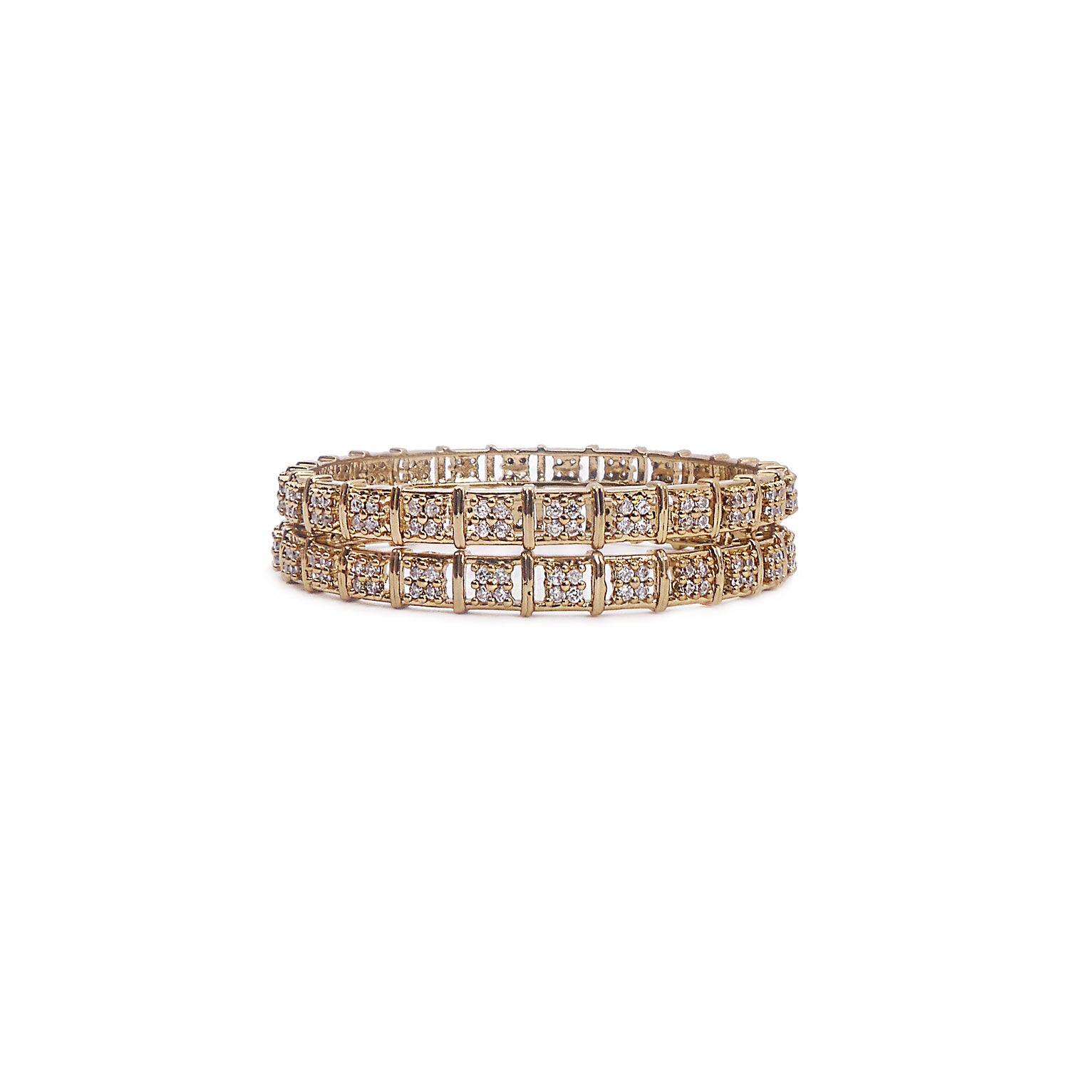 Sashi Cubic Zirconia Bangles in White