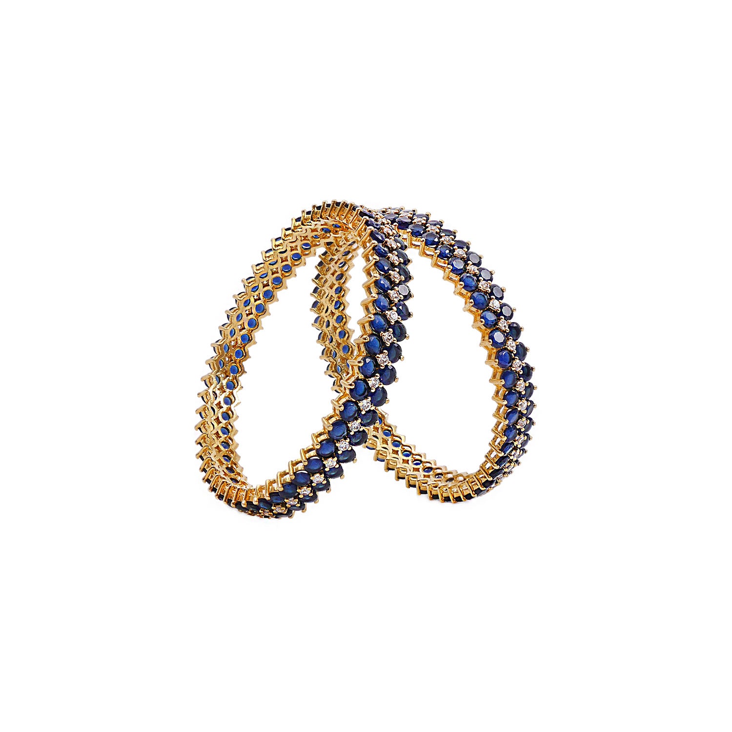 Mohini Cubic Zirconia Bangles in Navy