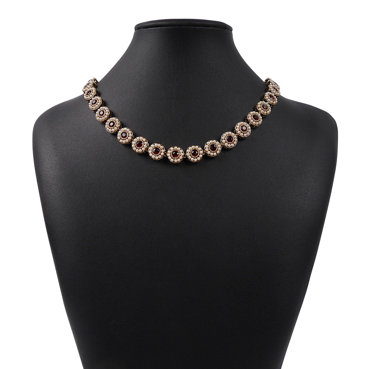 Leela Necklace in Maroon