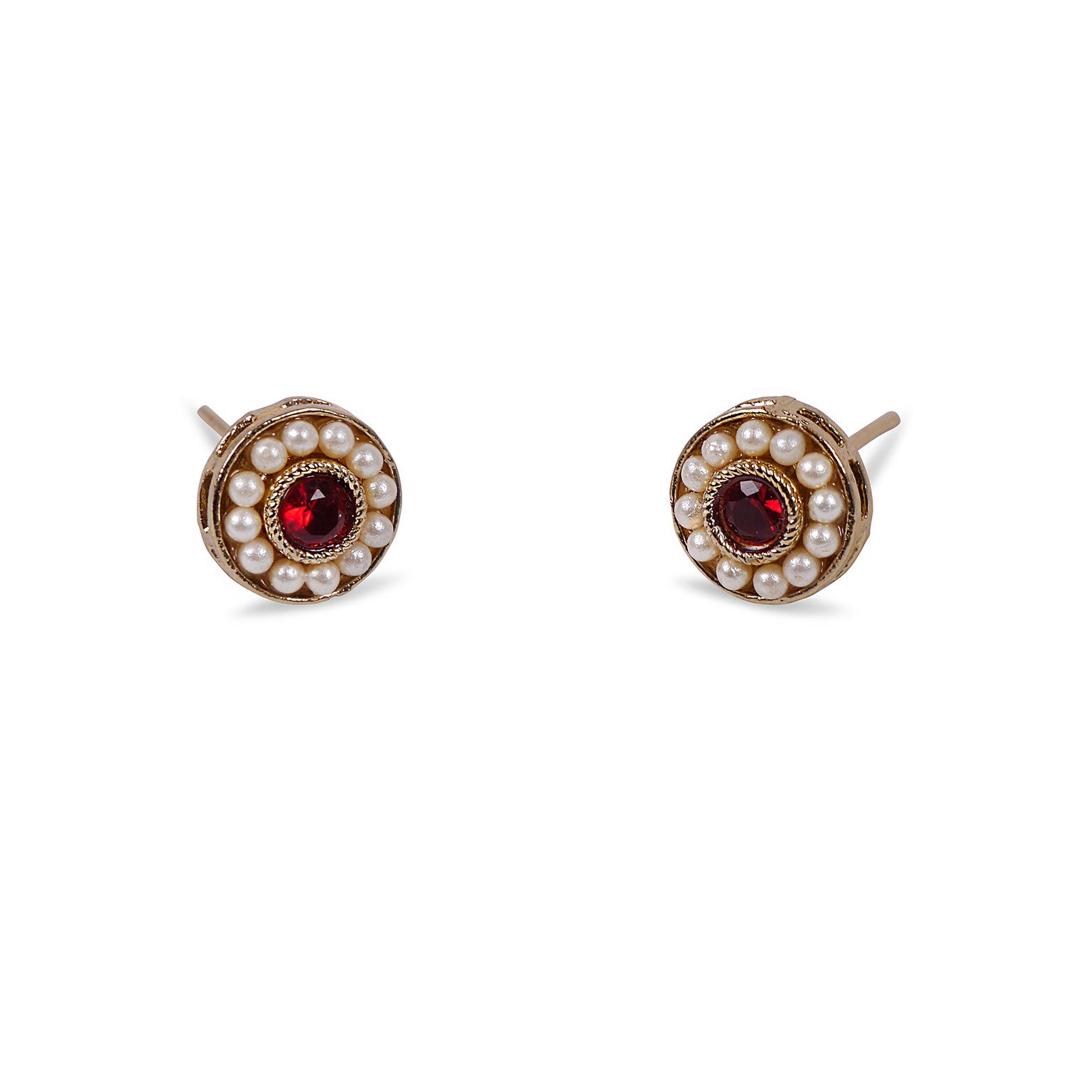 Leela Studs in Maroon