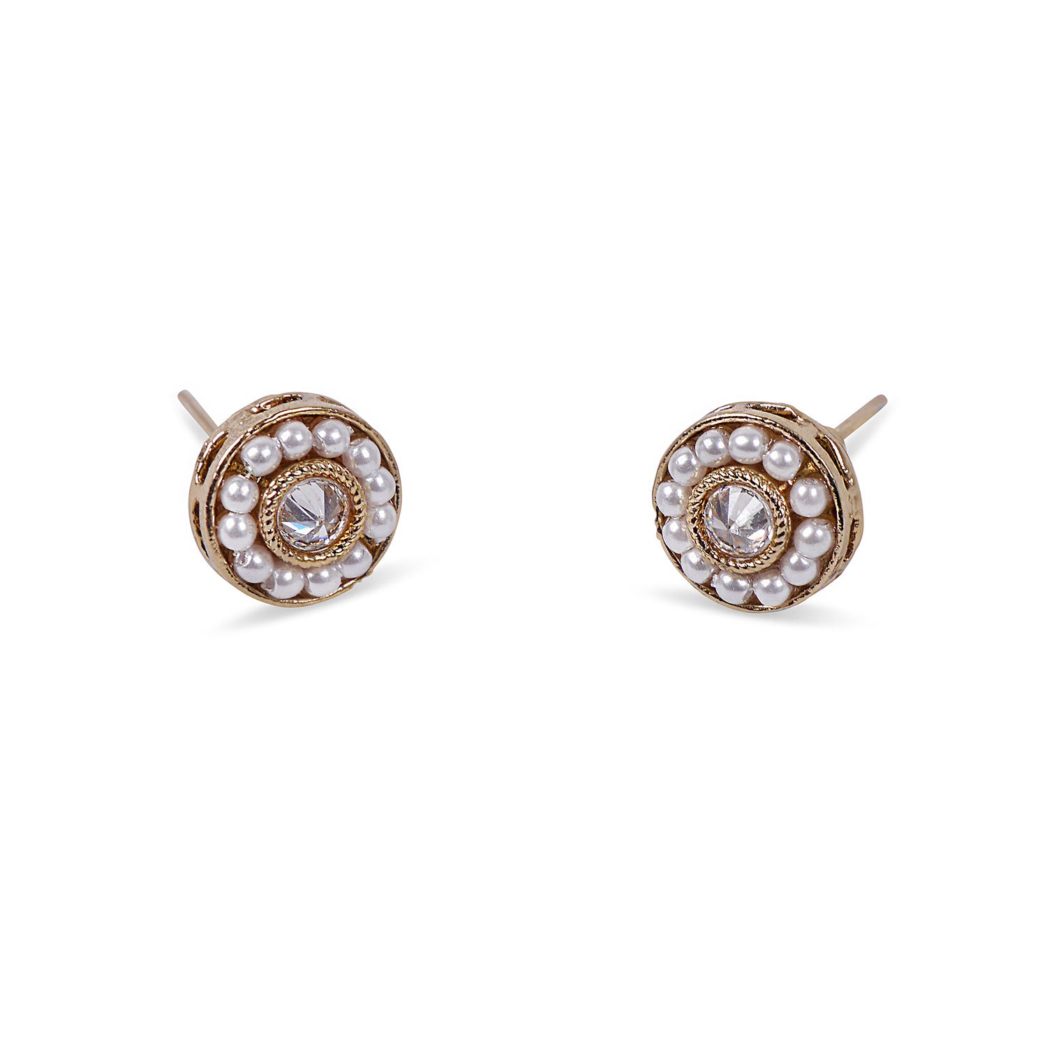 Leela Studs in White