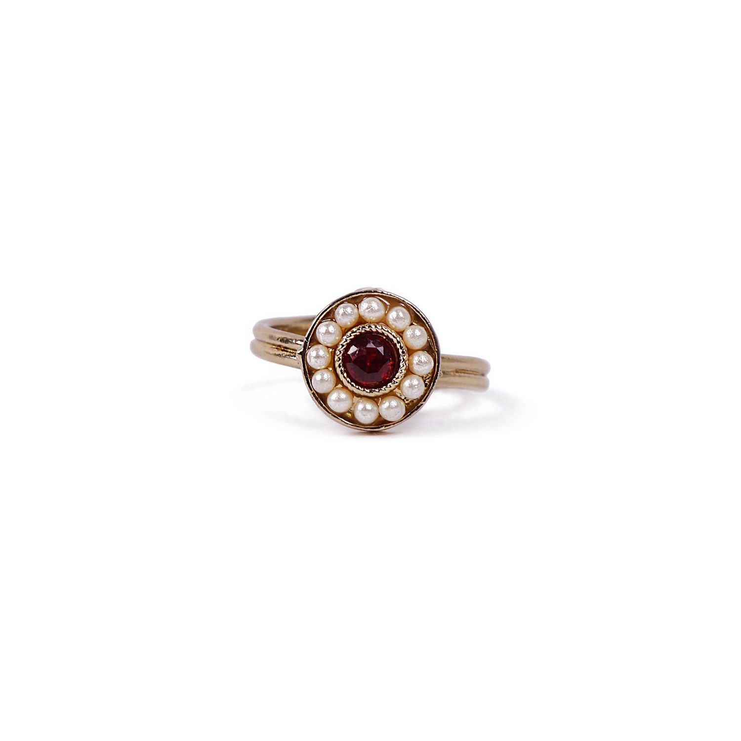 Leela Ring in Maroon