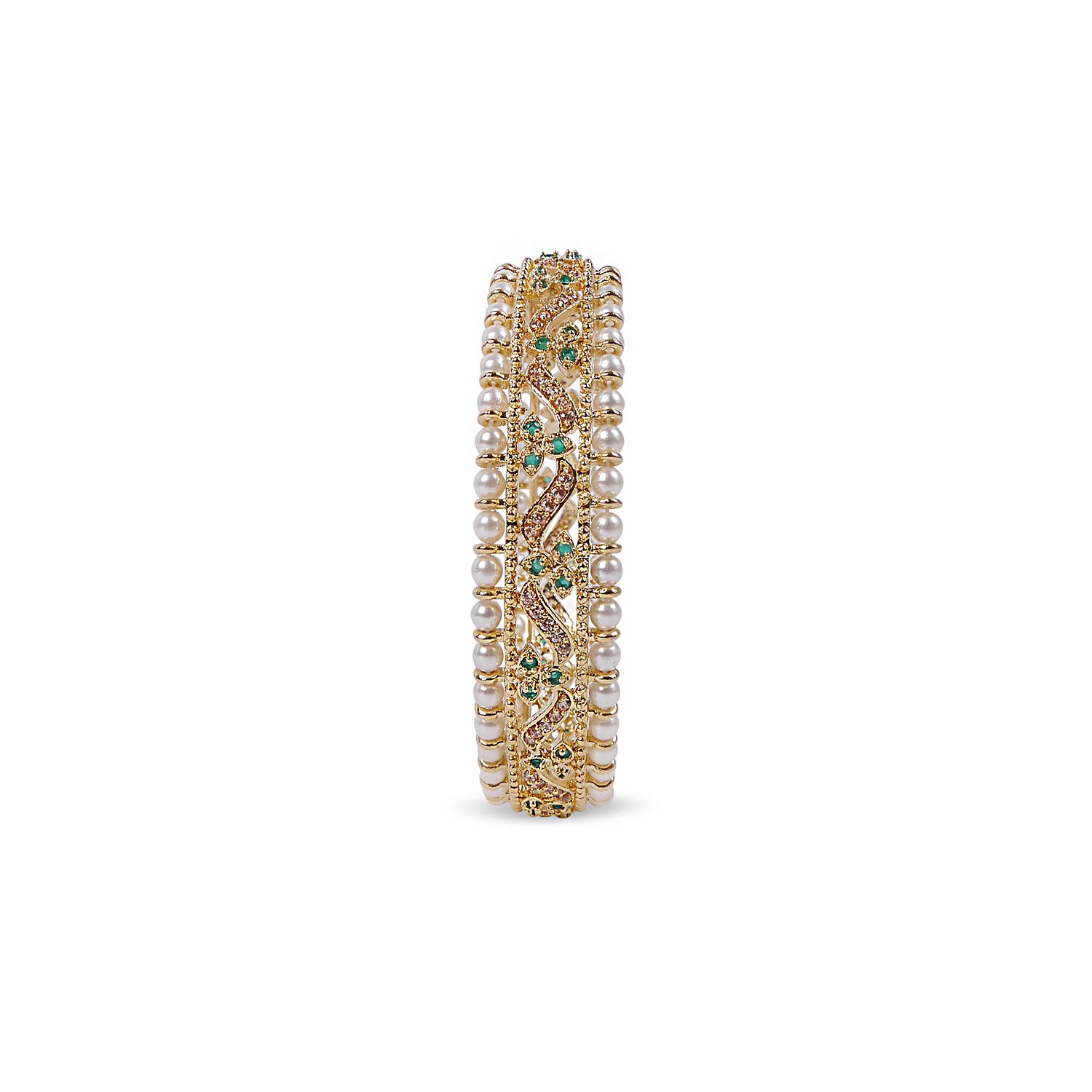Indian Cubic Zirconia Bangle in Pearl