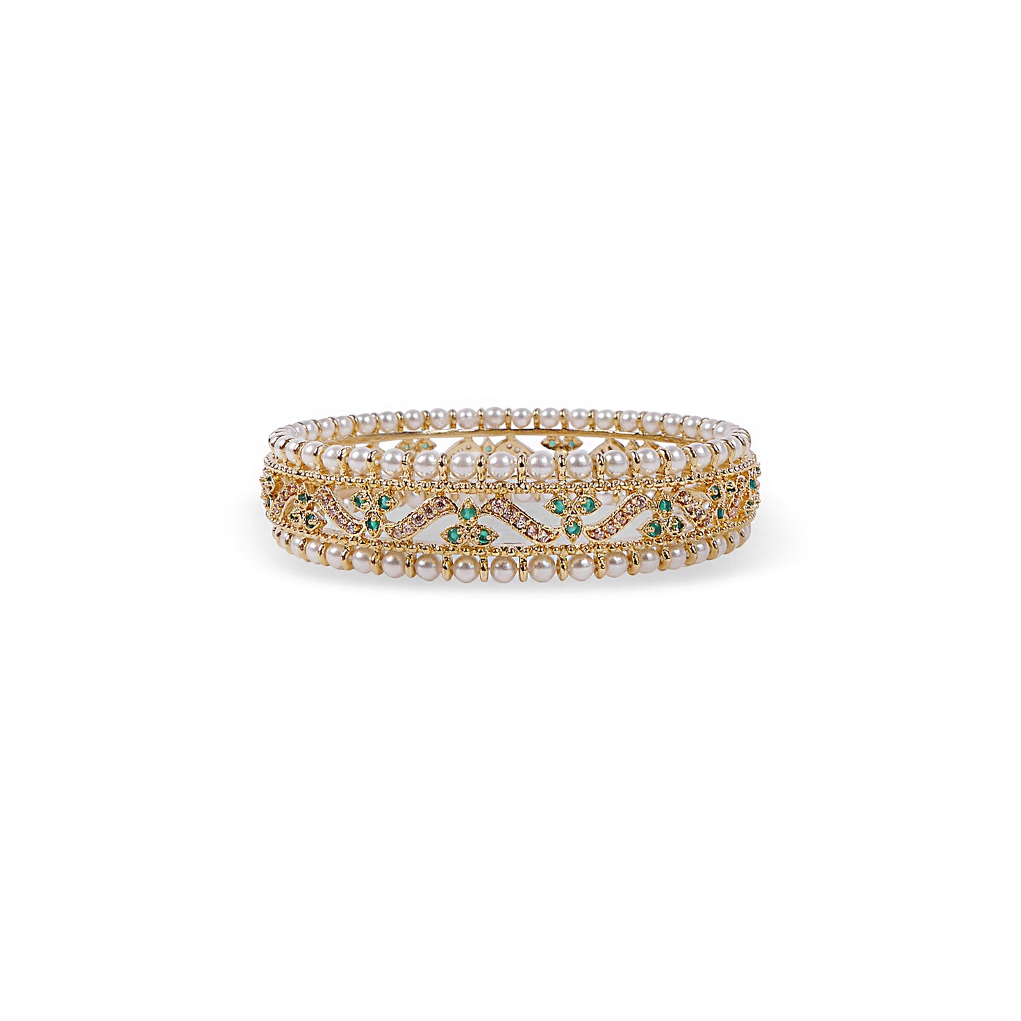 Indian Cubic Zirconia Bangle in Pearl