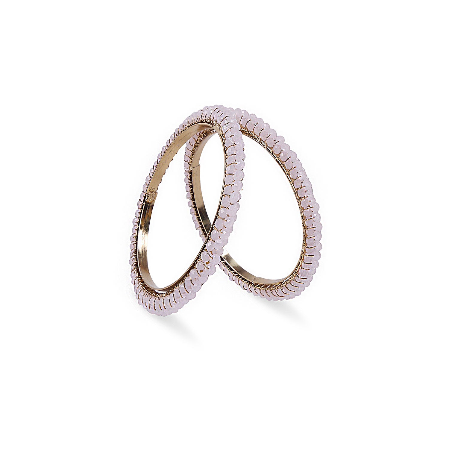 LIGHT PINK CRYSTAL BANGLES