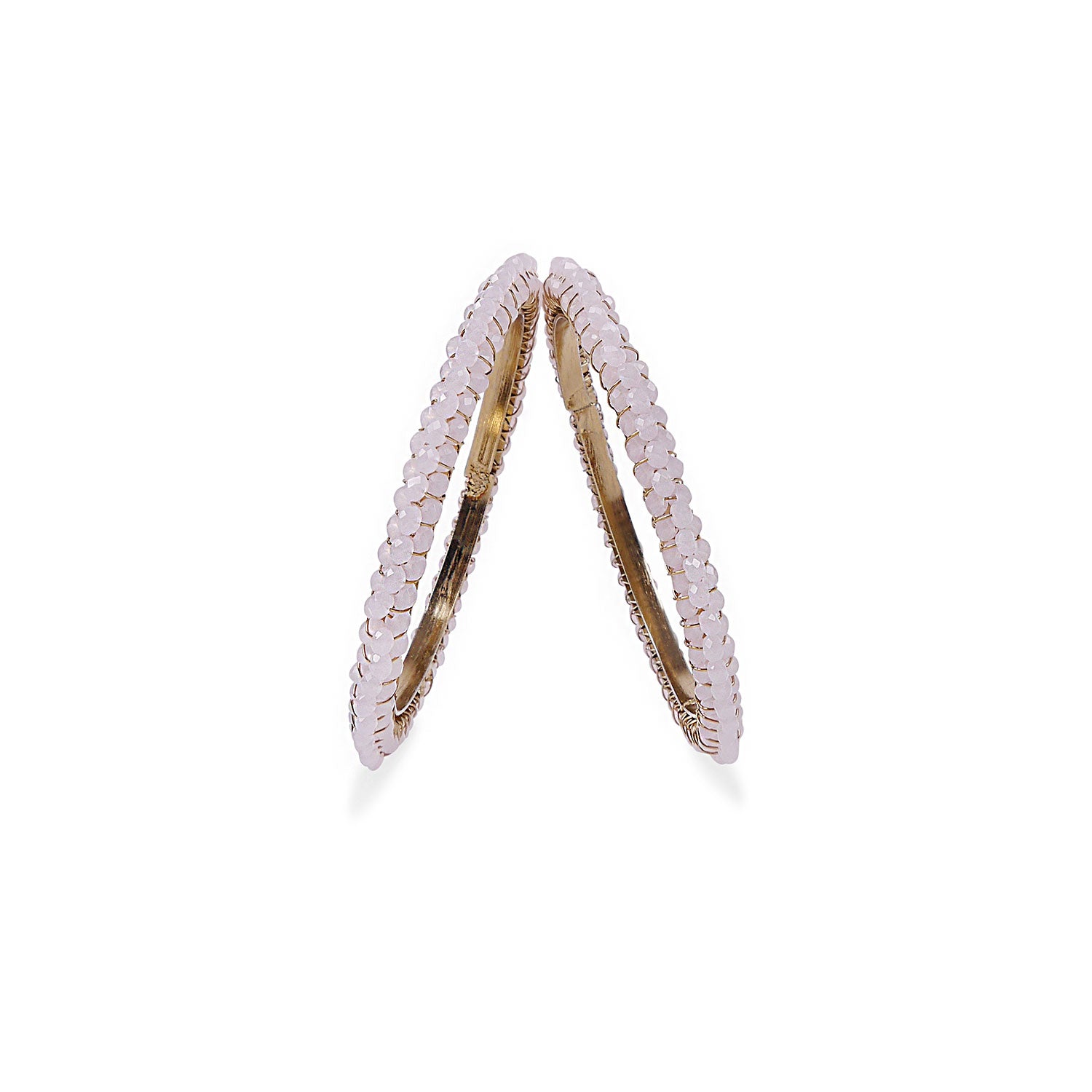 LIGHT PINK CRYSTAL BANGLES