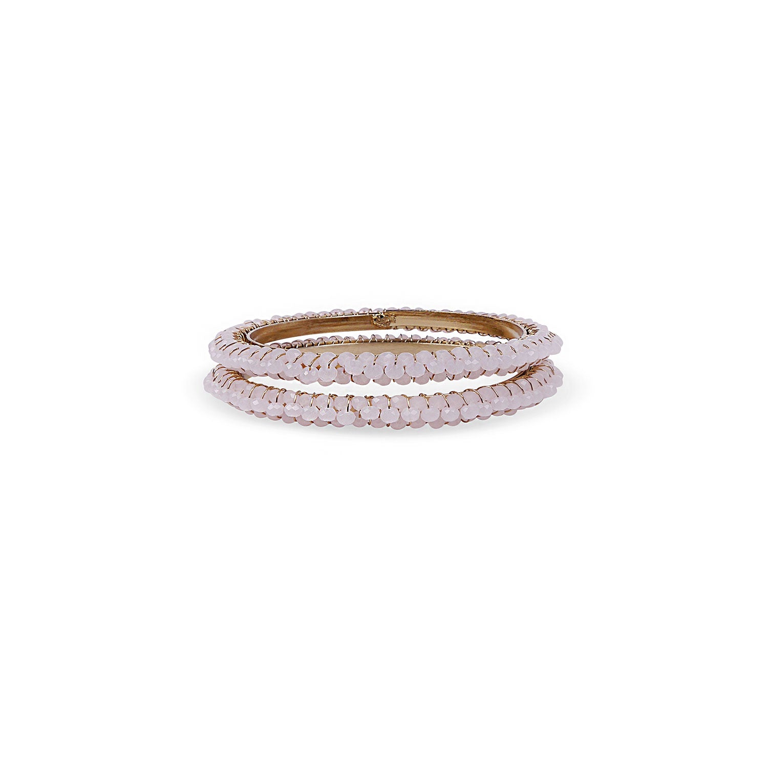 LIGHT PINK CRYSTAL BANGLES