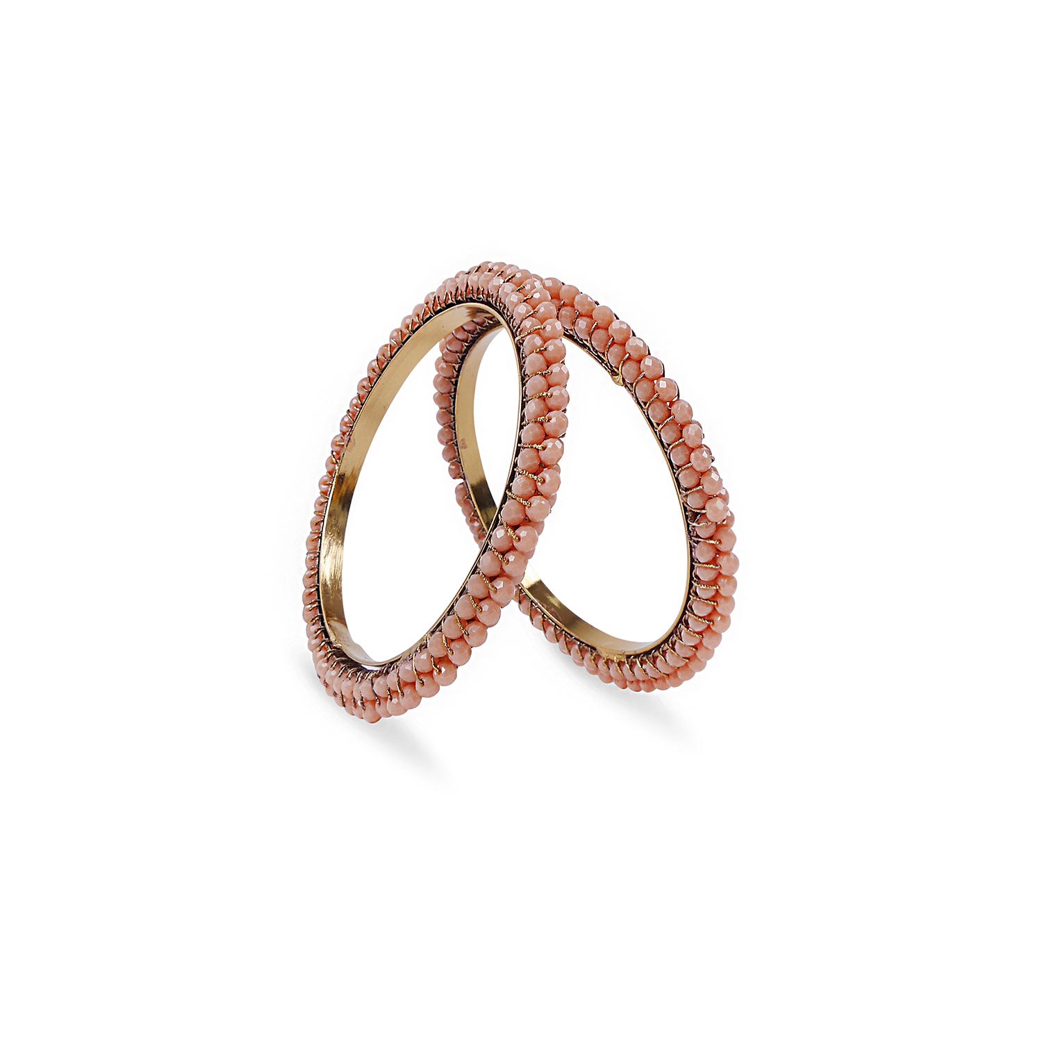 PEACH CRYSTAL BANGLES