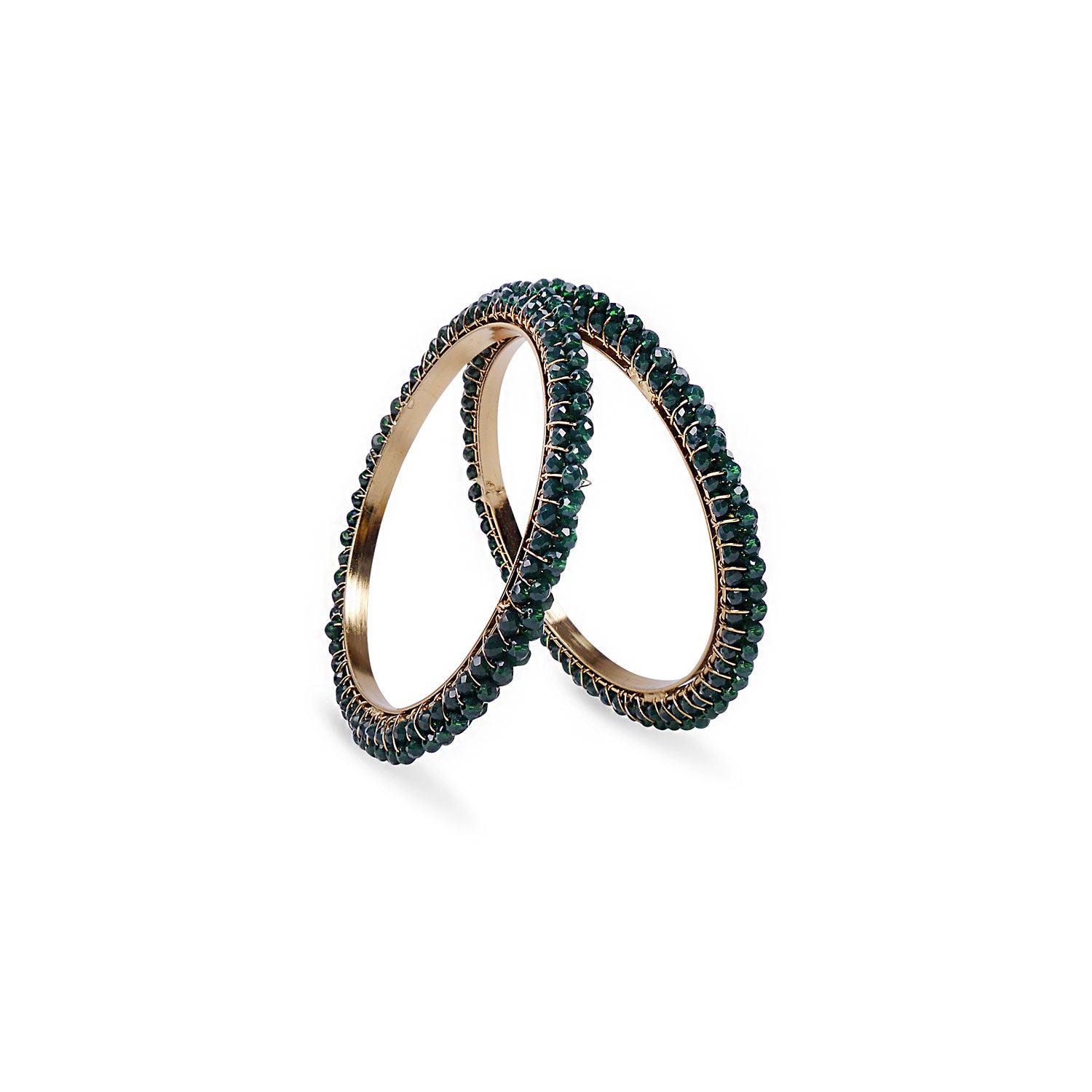 GREEN CRYSTAL BANGLES
