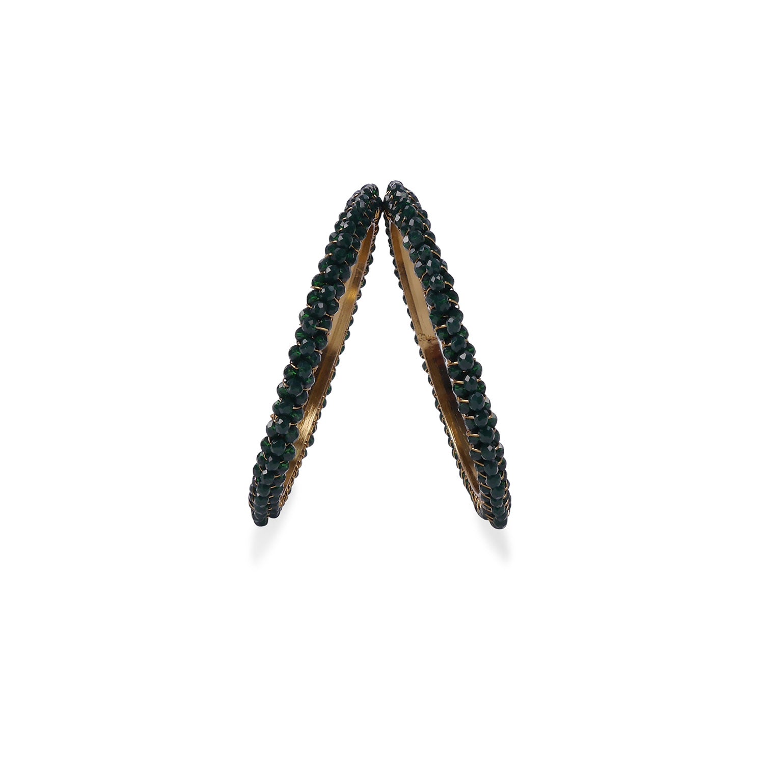 GREEN CRYSTAL BANGLES