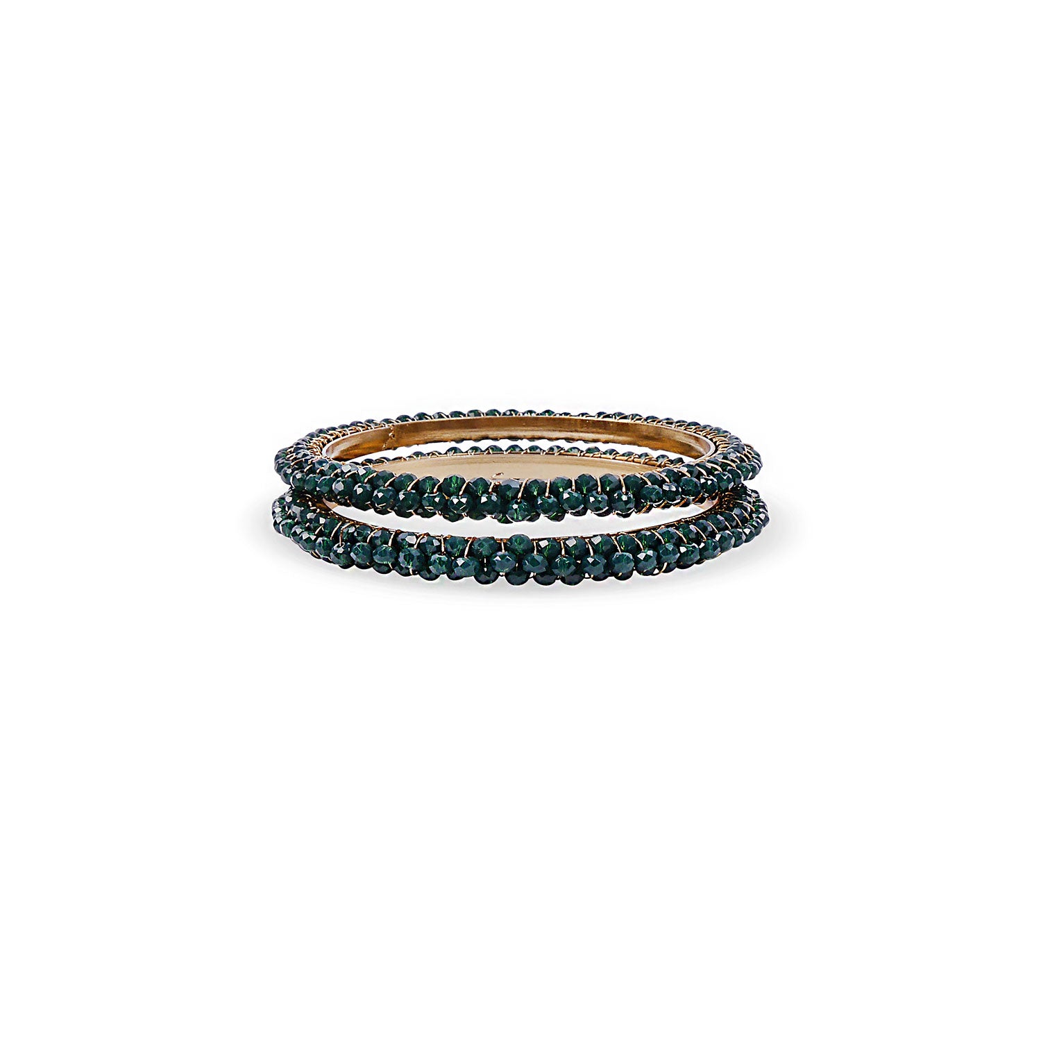 GREEN CRYSTAL BANGLES