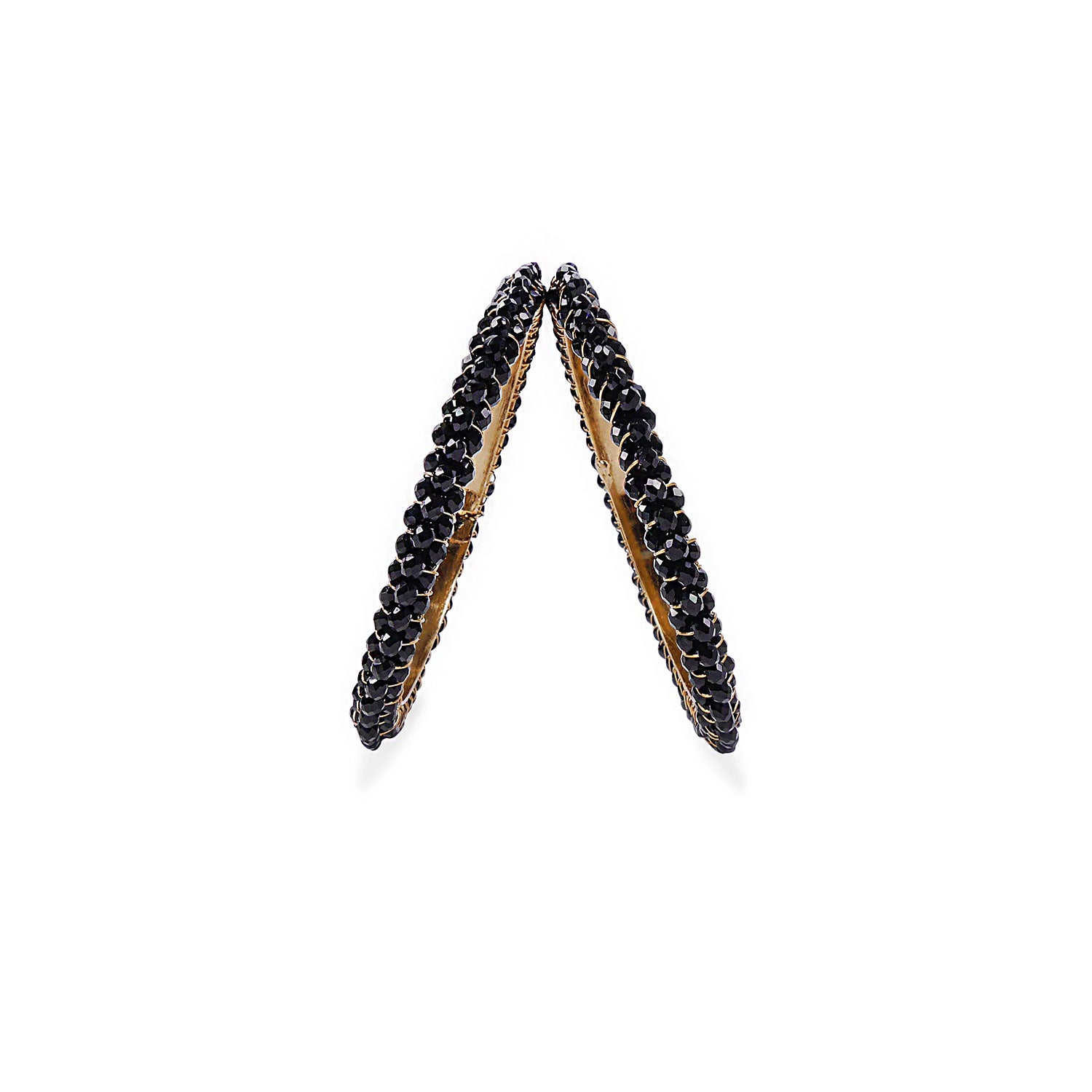 BLACK CRYSTAL BANGLES