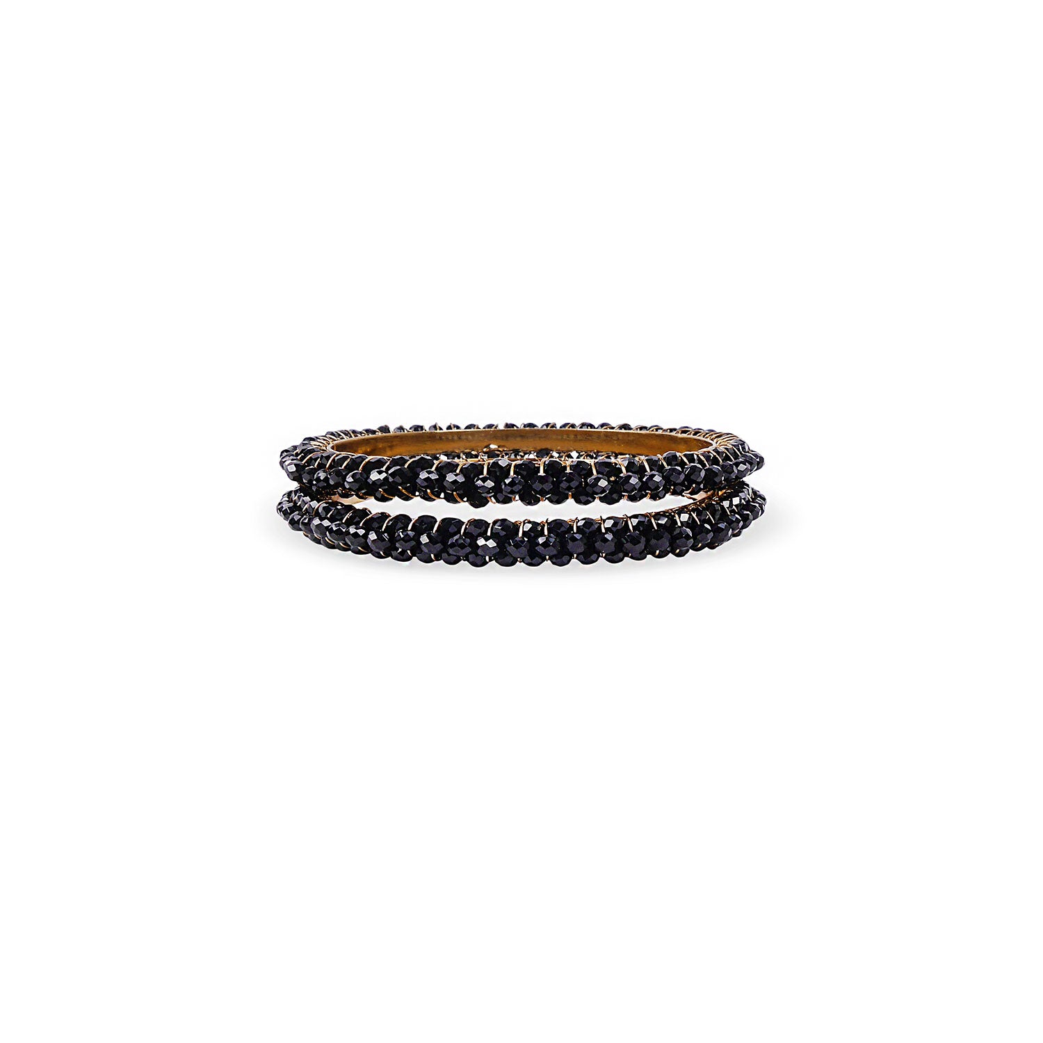 BLACK CRYSTAL BANGLES
