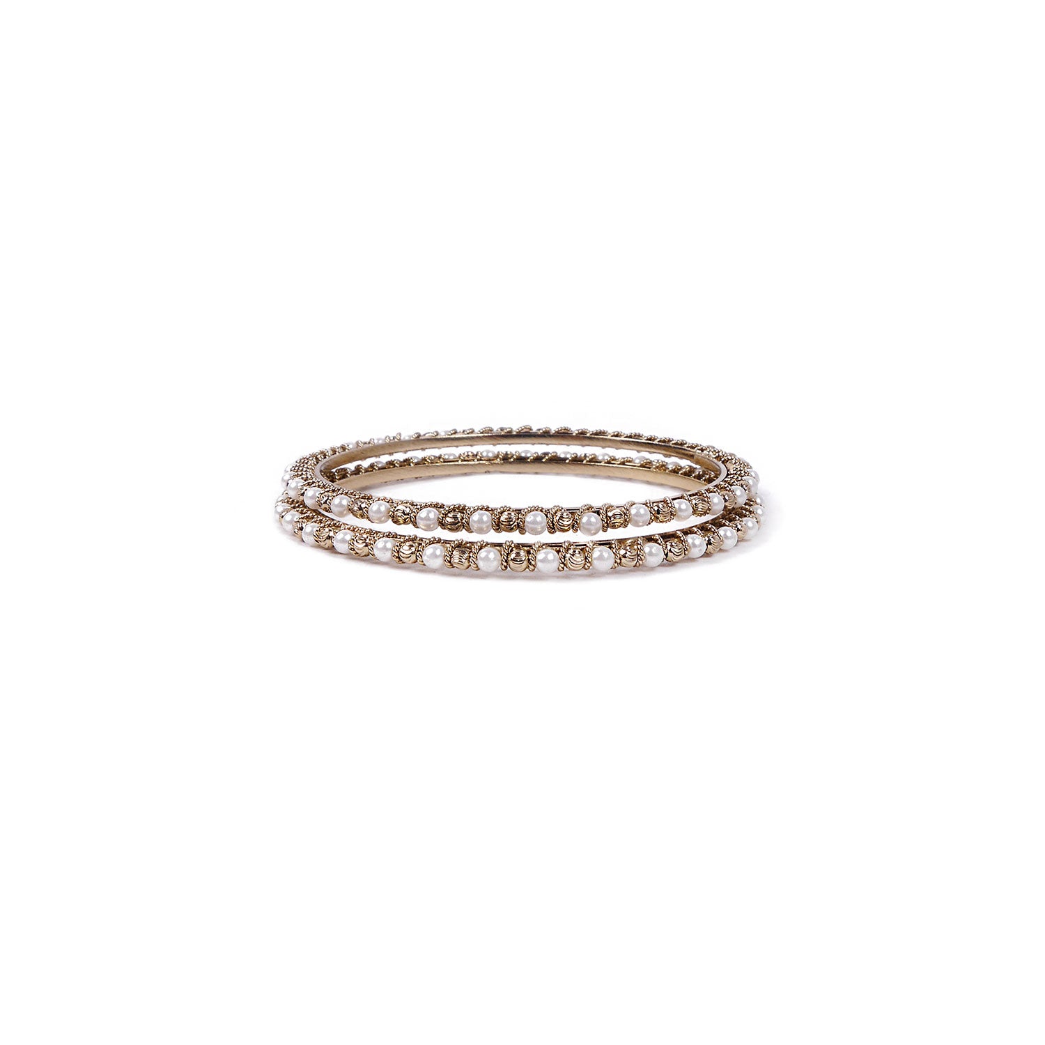 Pearl and Bead Thin Bangles