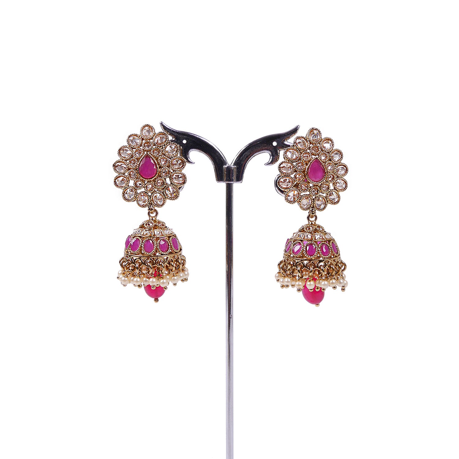 Teardrop Trinkets Necklace Set in Ruby