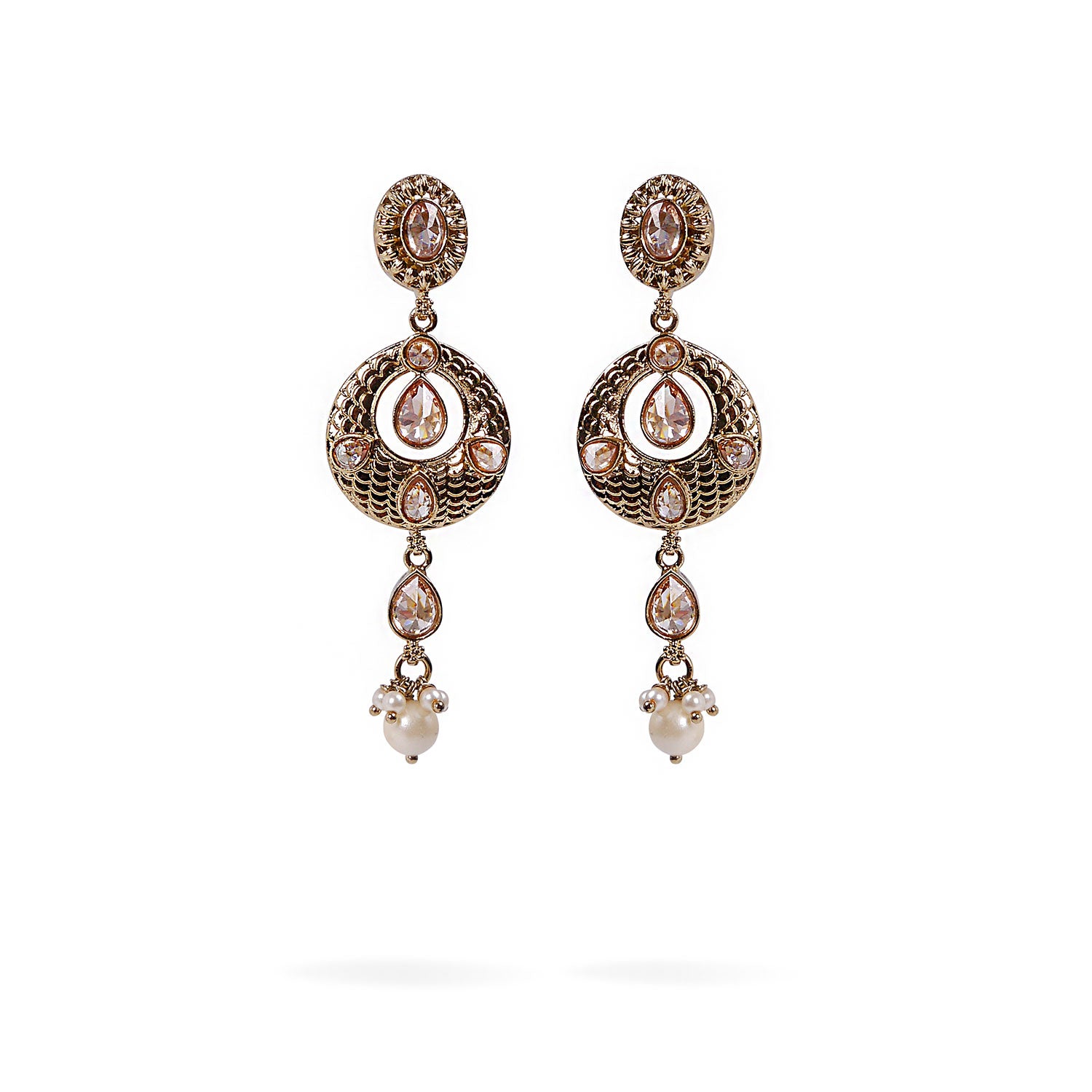 Jameela Earrings in Antique Gold