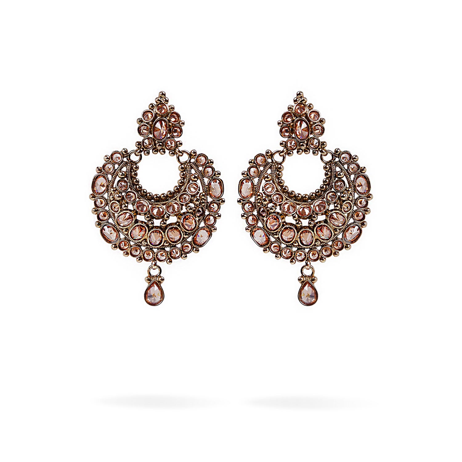 Evani Chandbali Earrings in Topaz