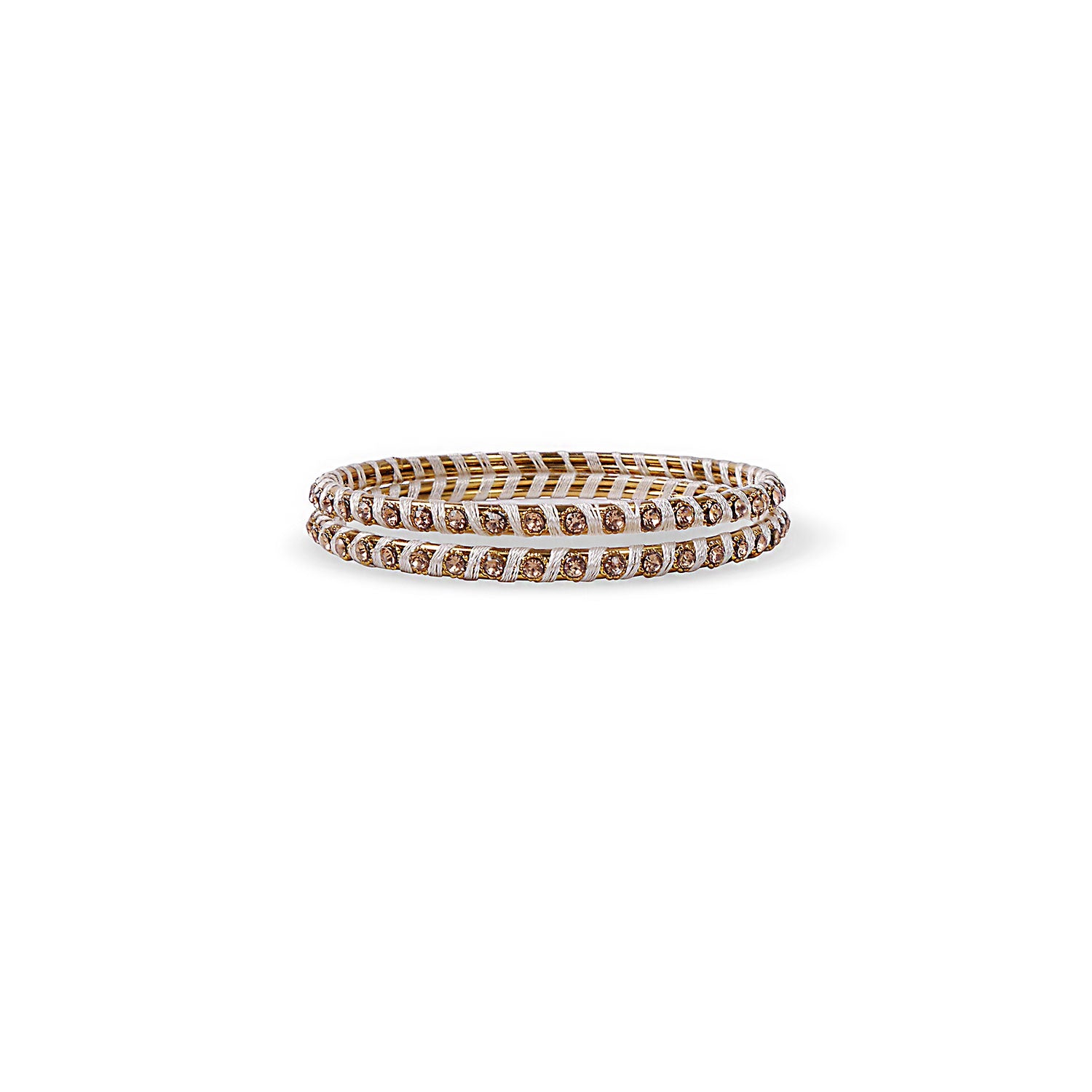 Jaiya Thread Bangles in White