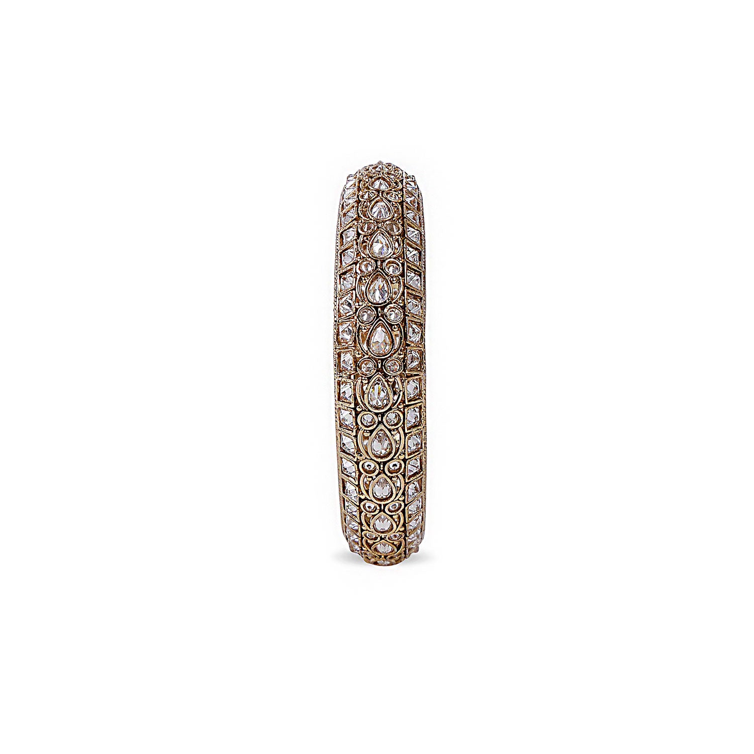 INDIAN BANGLE WITH WHITE CRYSTALS
