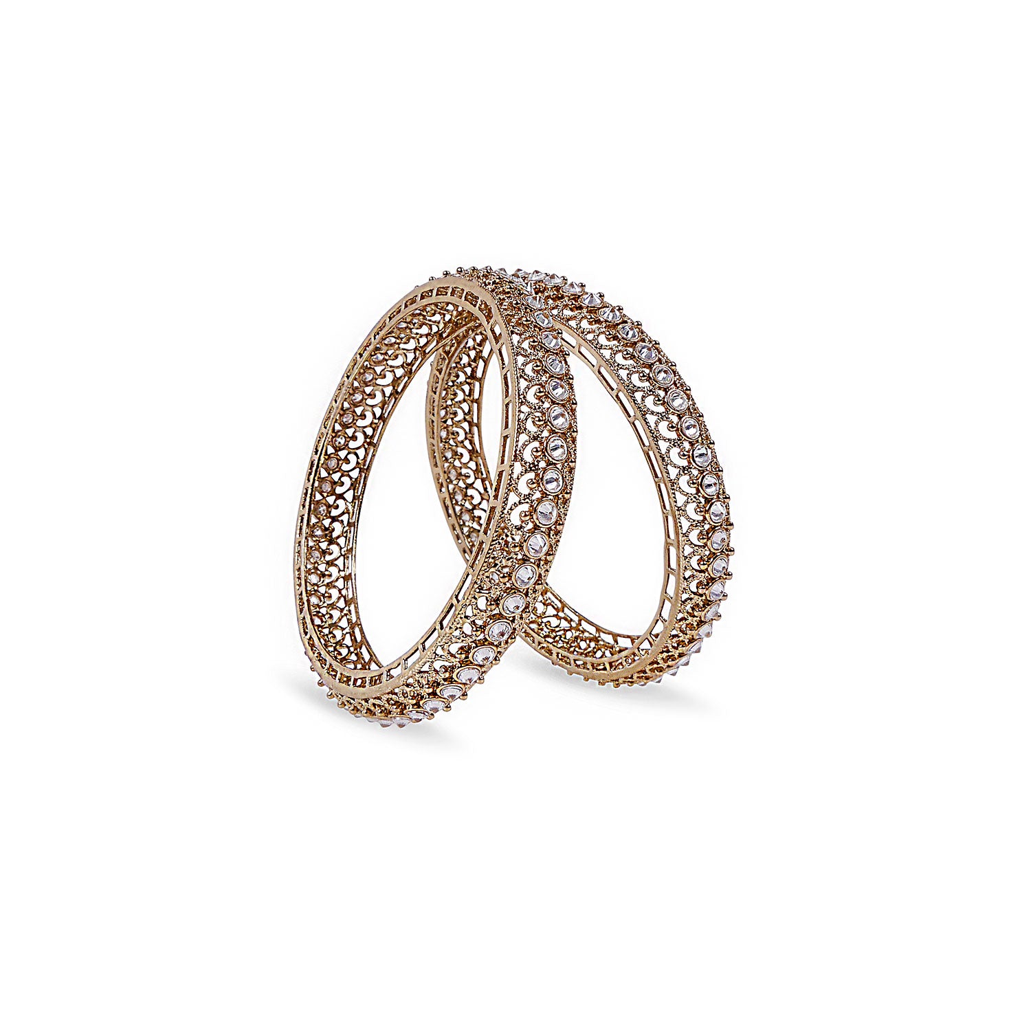 Levina Bangles in Antique Gold