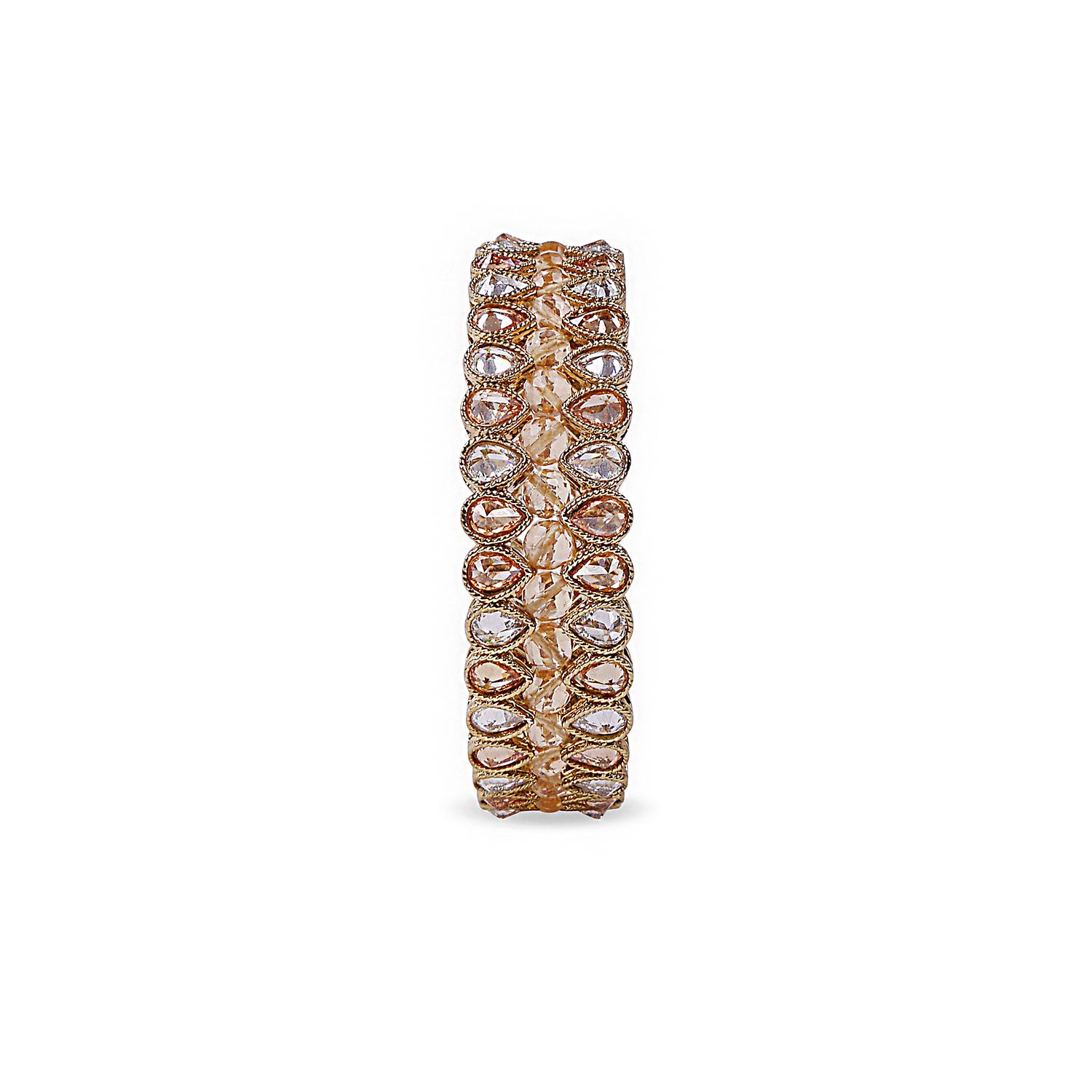 Sabine Crystal Bangle in Peach