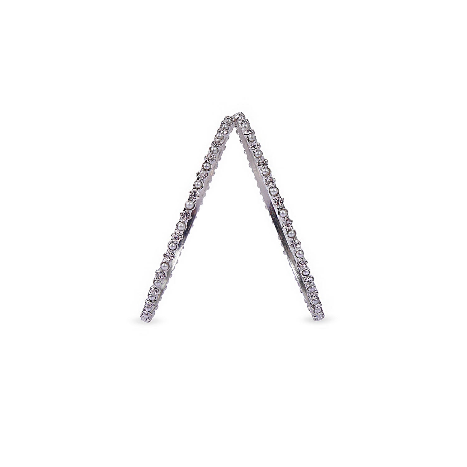 RHODIUM WHITE CRYSTAL BANGLES