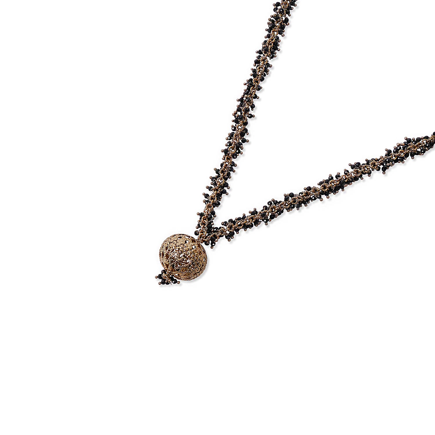Kinara Cluster Necklace in Black