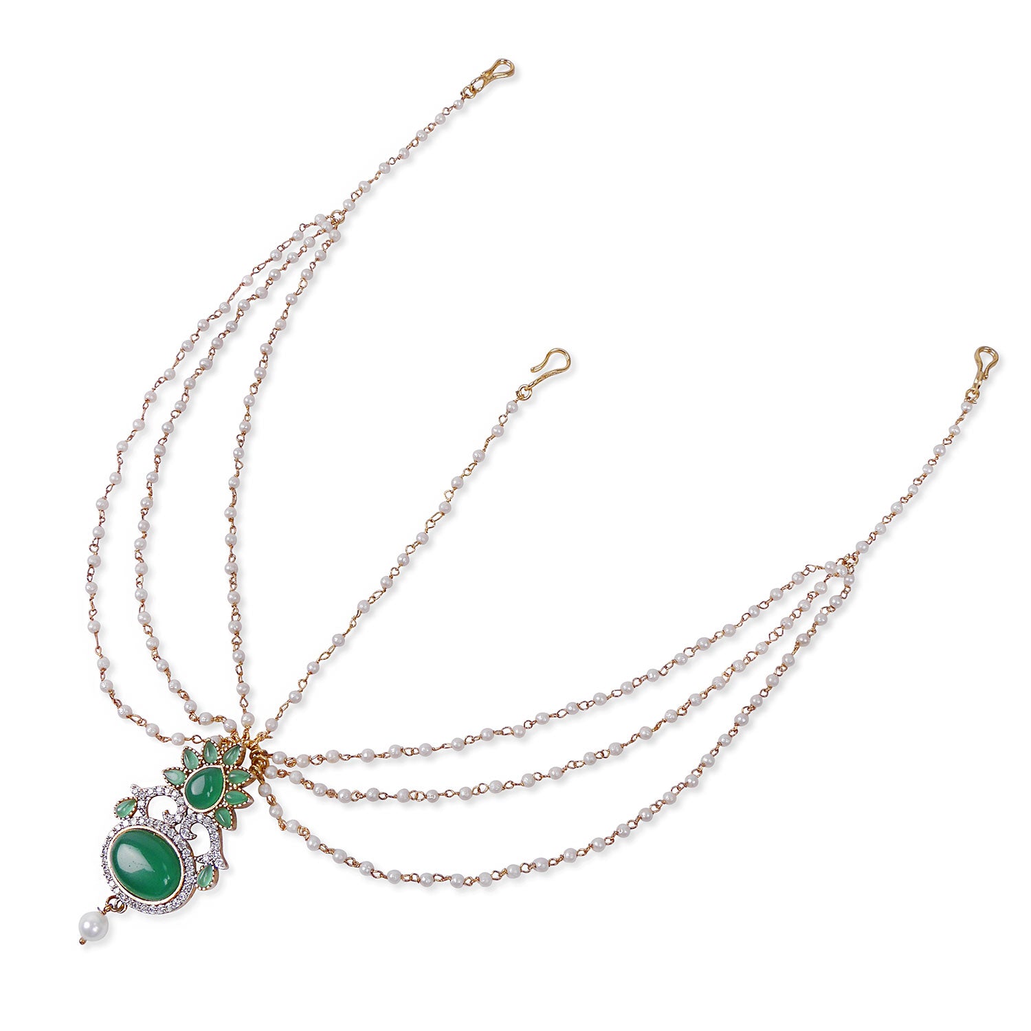 Cubic Zirconia Headpiece in Green