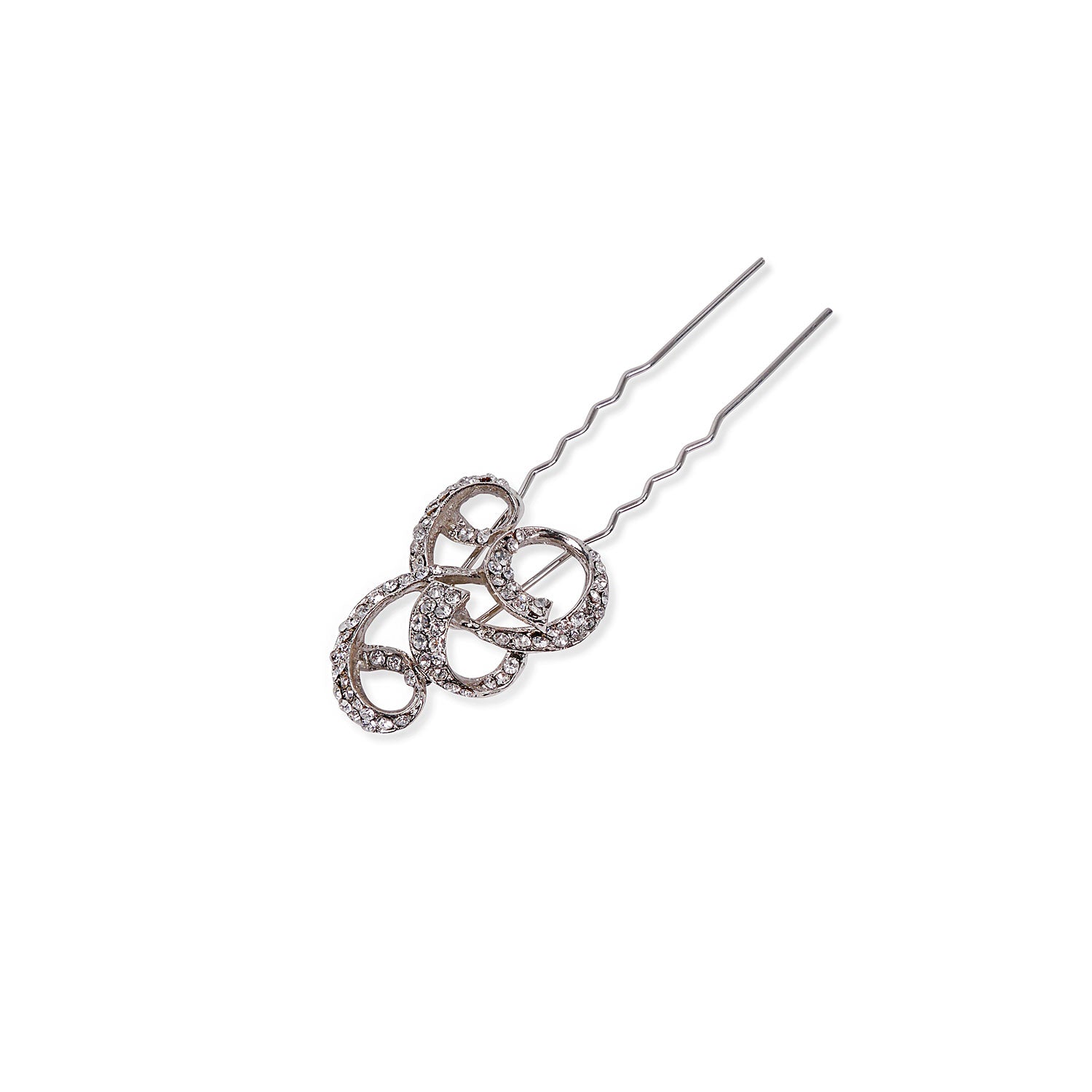 Swirl Diamante Hair Pin