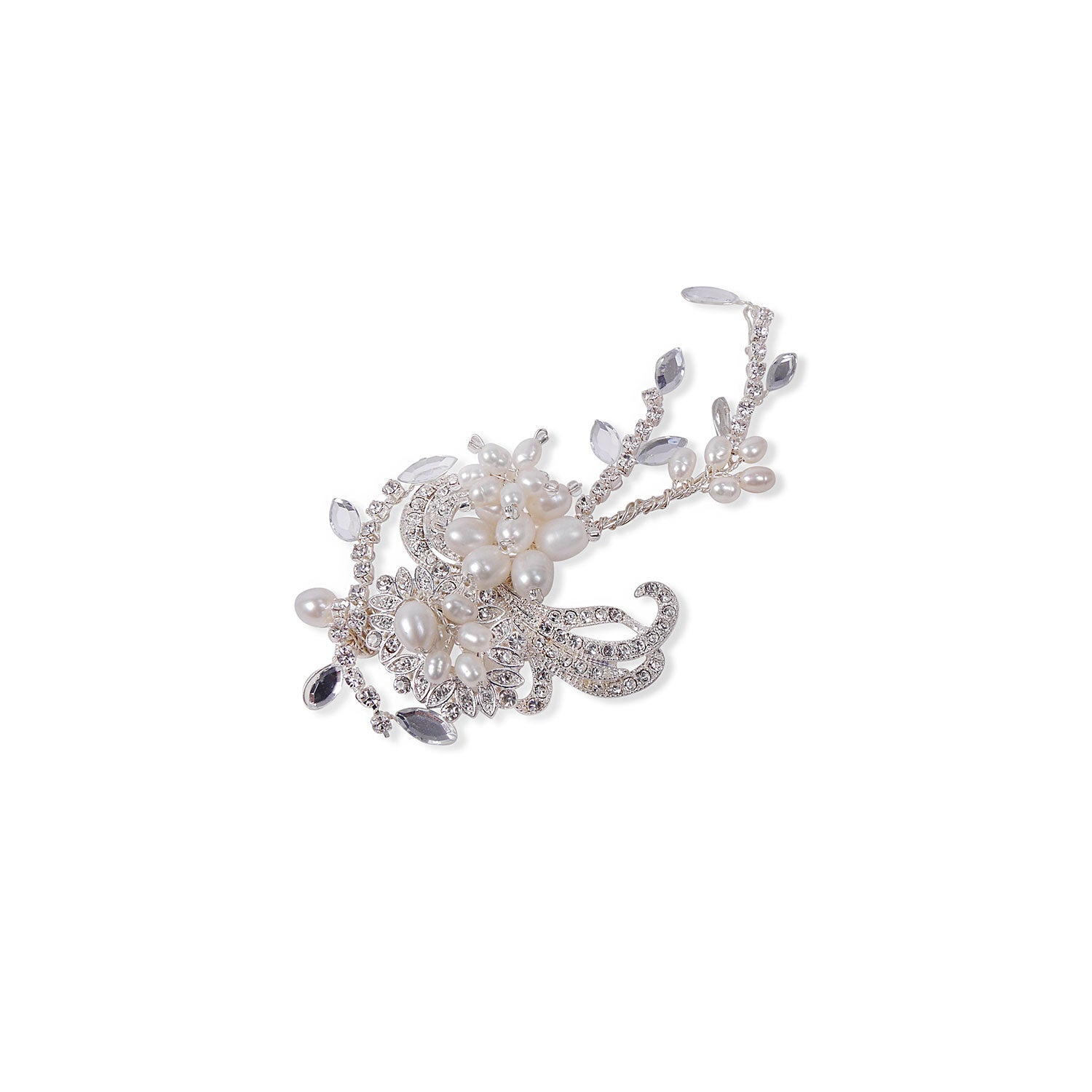 Floral Hair Vine Pin in Pearl