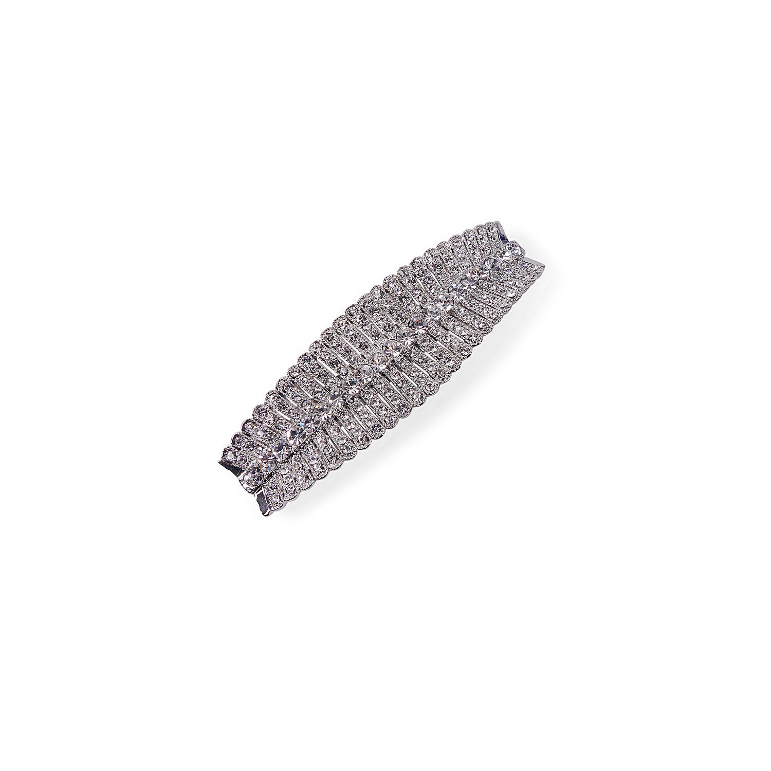 Olivia Diamante Hair Clip in Rhodium