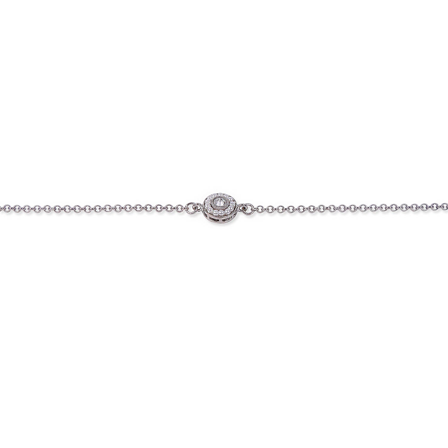 Leela Bracelet in Pearl and Rhodium