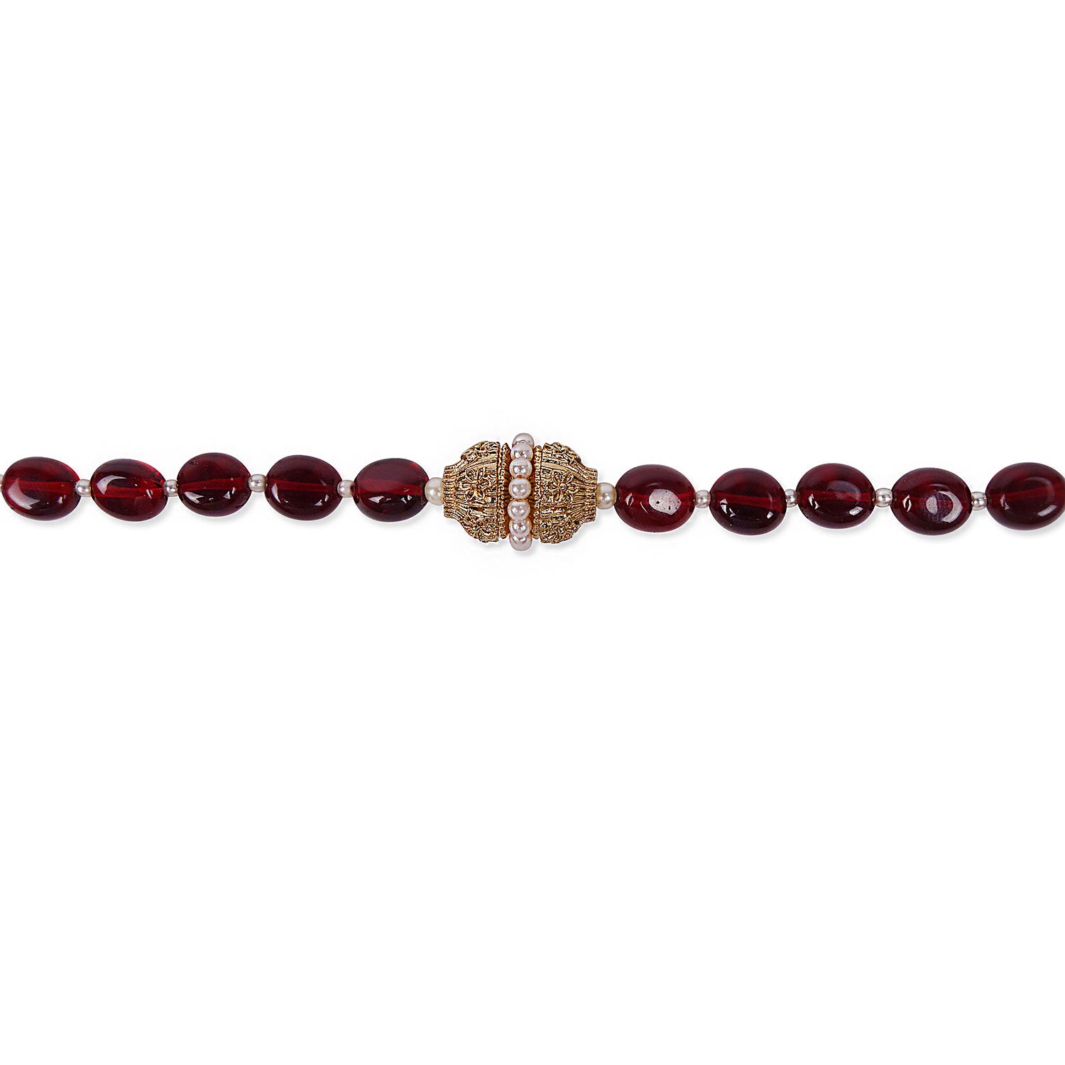 Mahira Bead Bracelet in Maroon