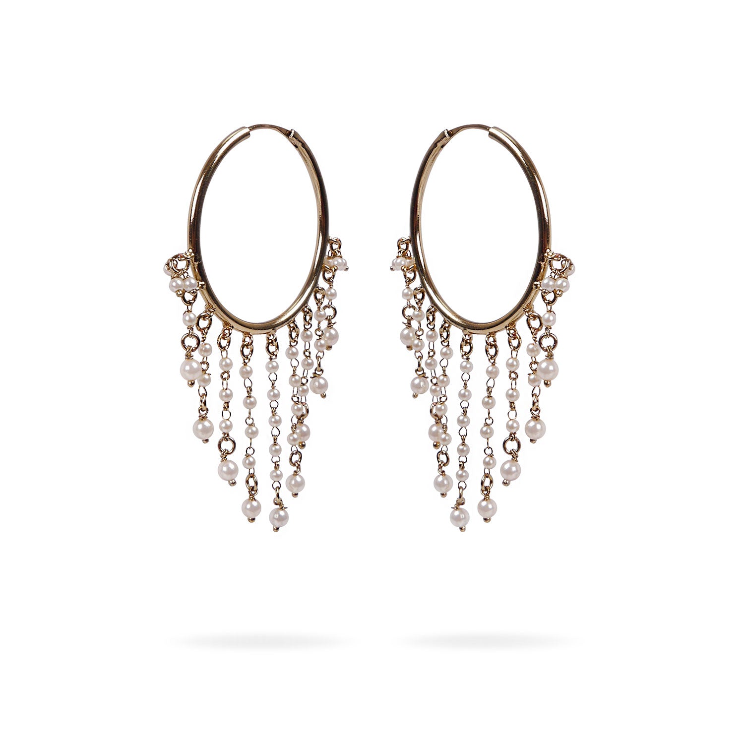 Jaslene Pearl Hoop Earrings