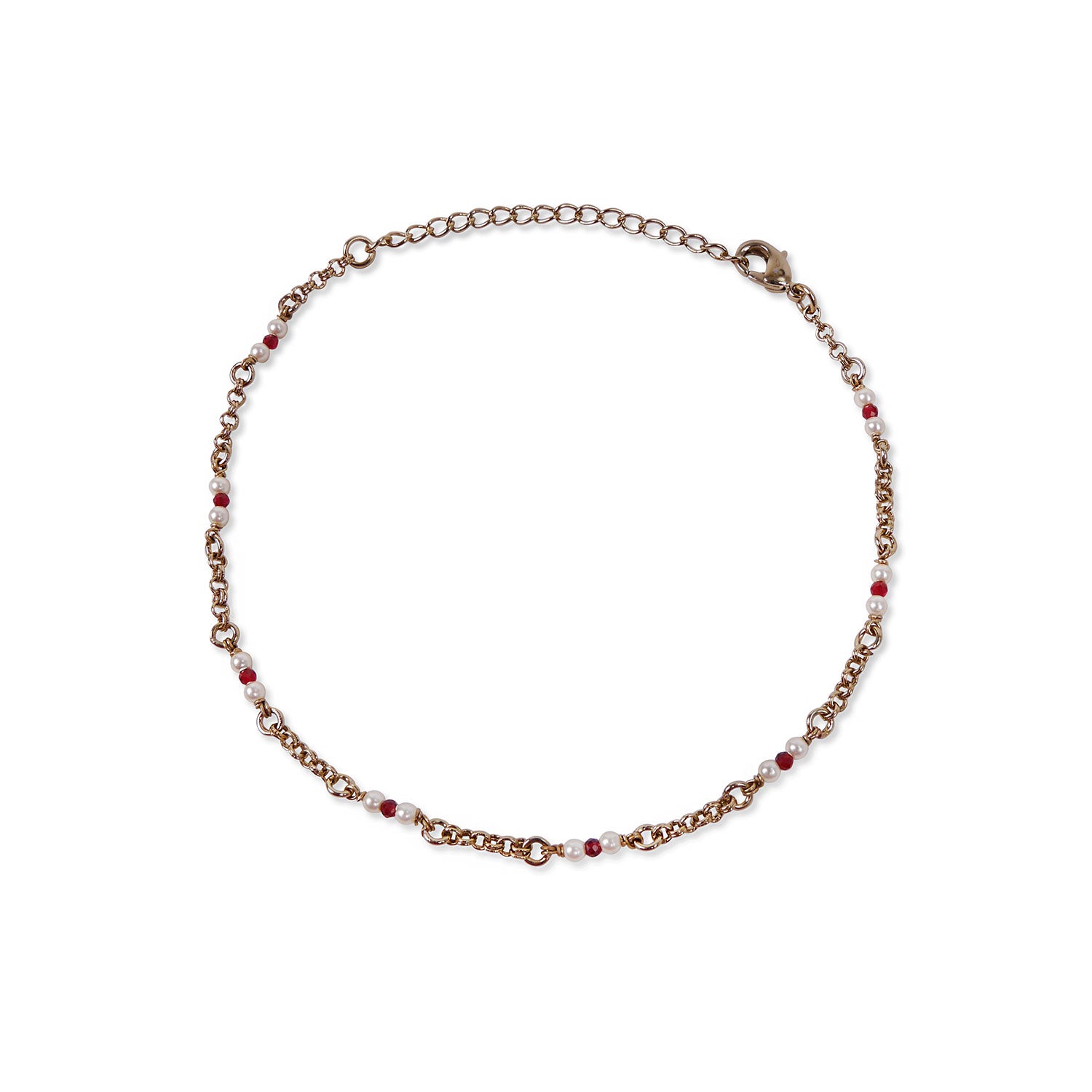 Chloe Anklet in Maroon