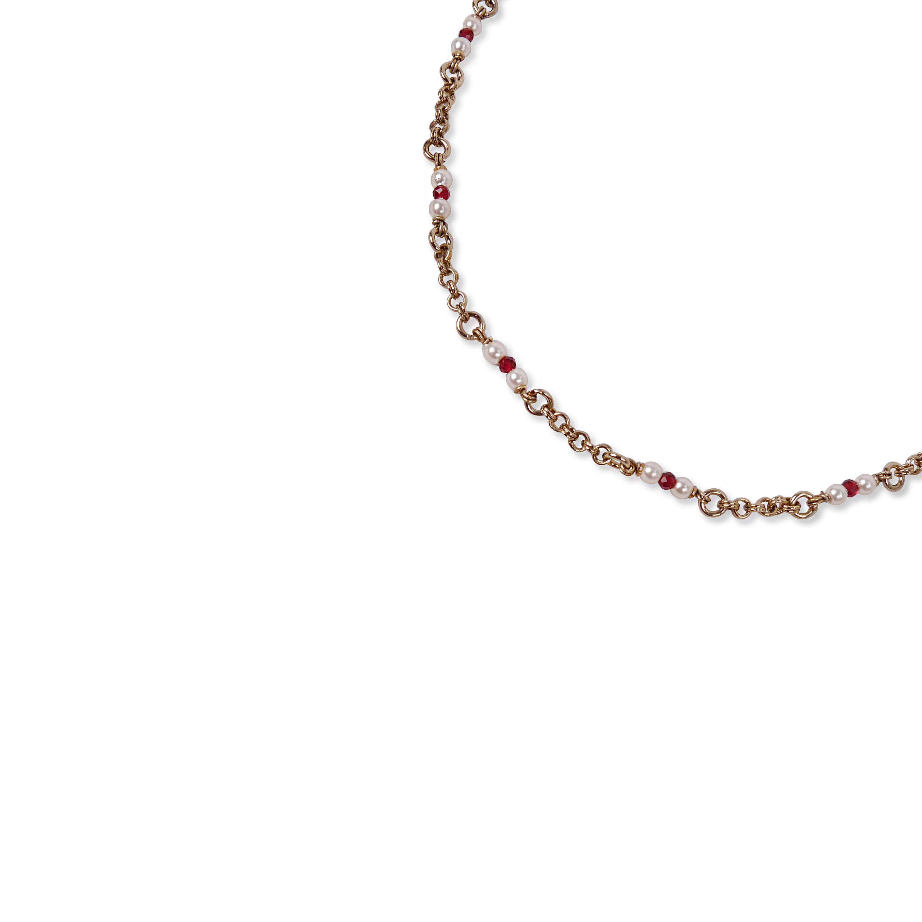 Chloe Anklet in Maroon