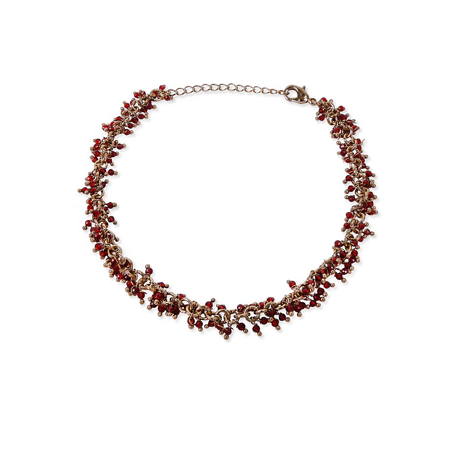 Ashoka Cluster Anklet in Maroon
