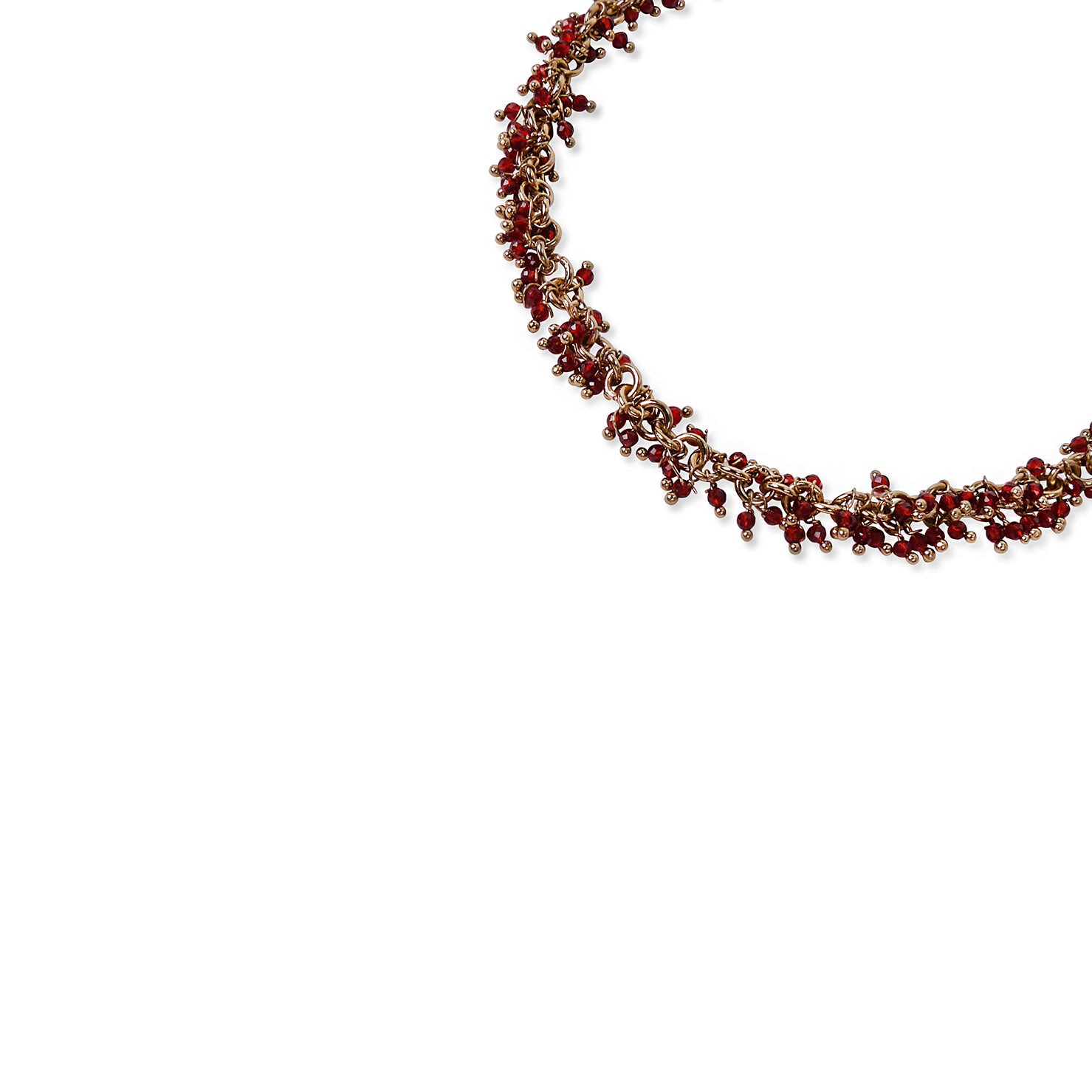 Ashoka Cluster Anklet in Maroon