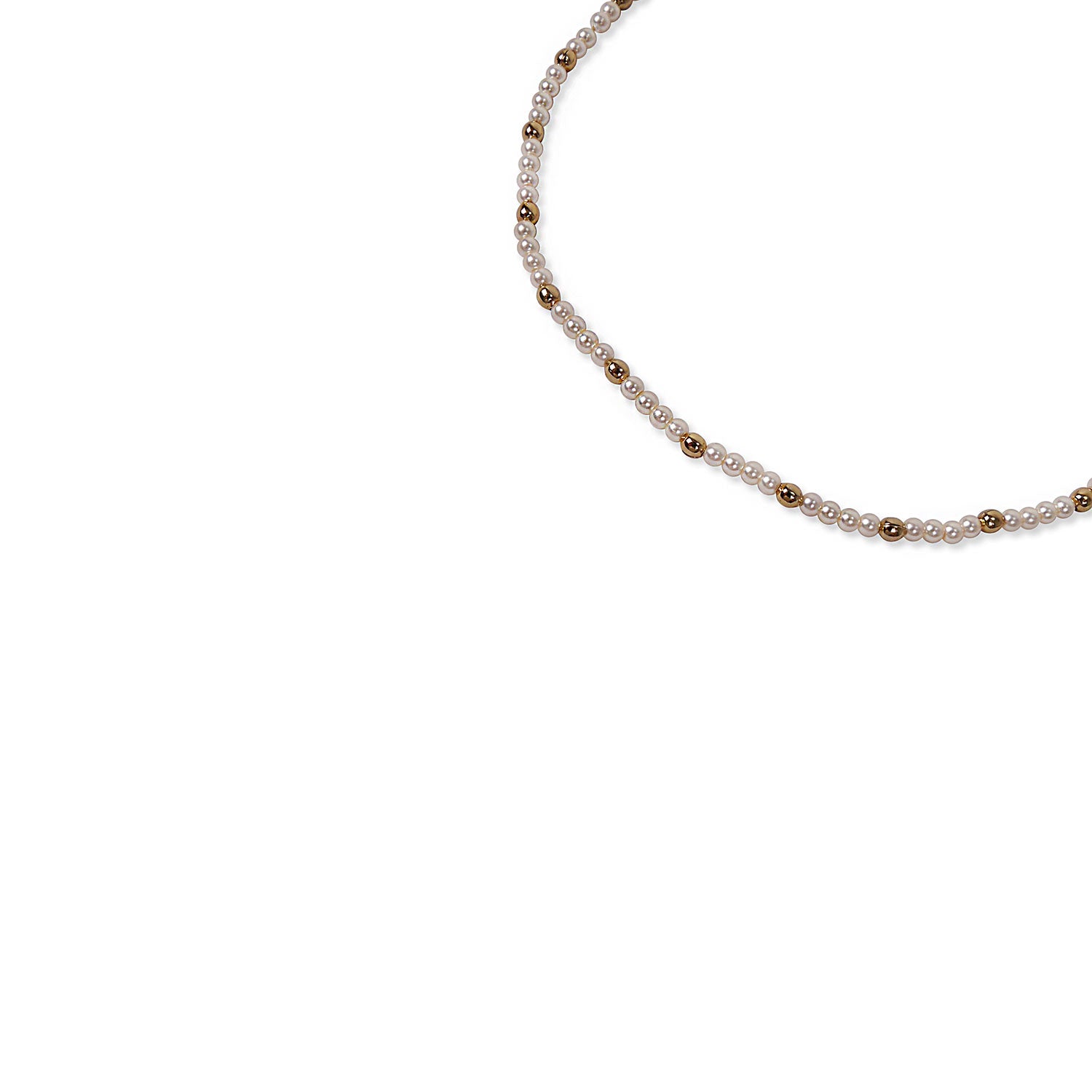 Lara Beaded Anklet in Pearl