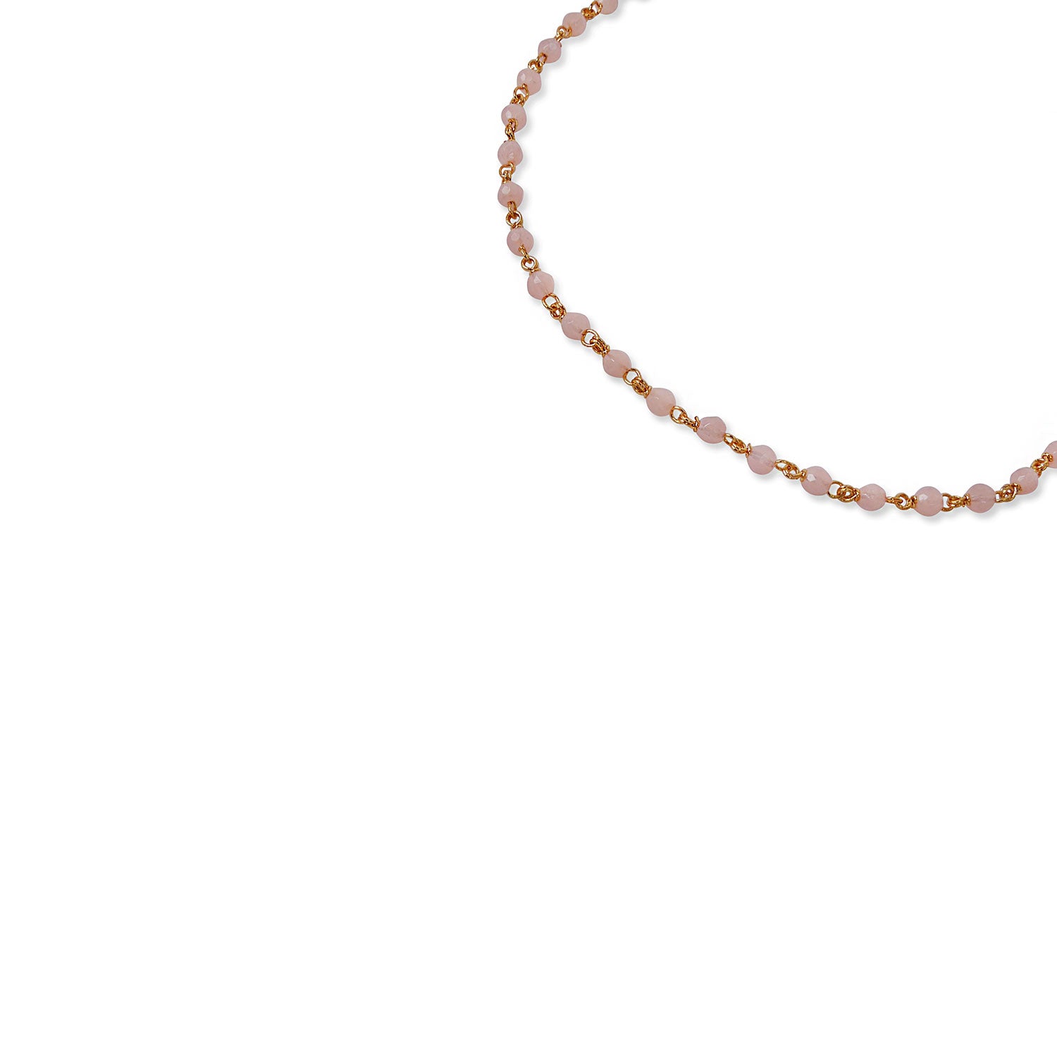 Maria Beaded Anklet in Light Pink