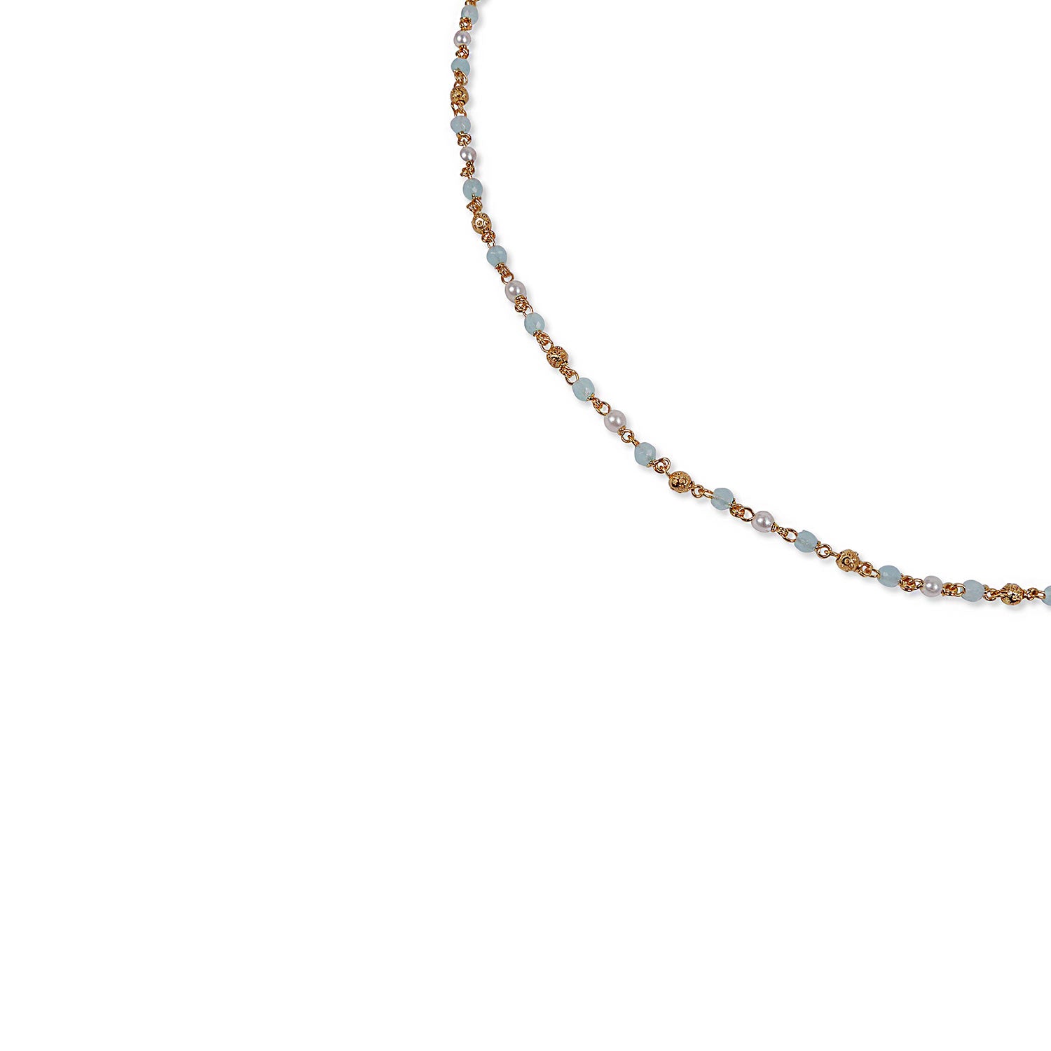 Cora Beaded Chain in Light Blue