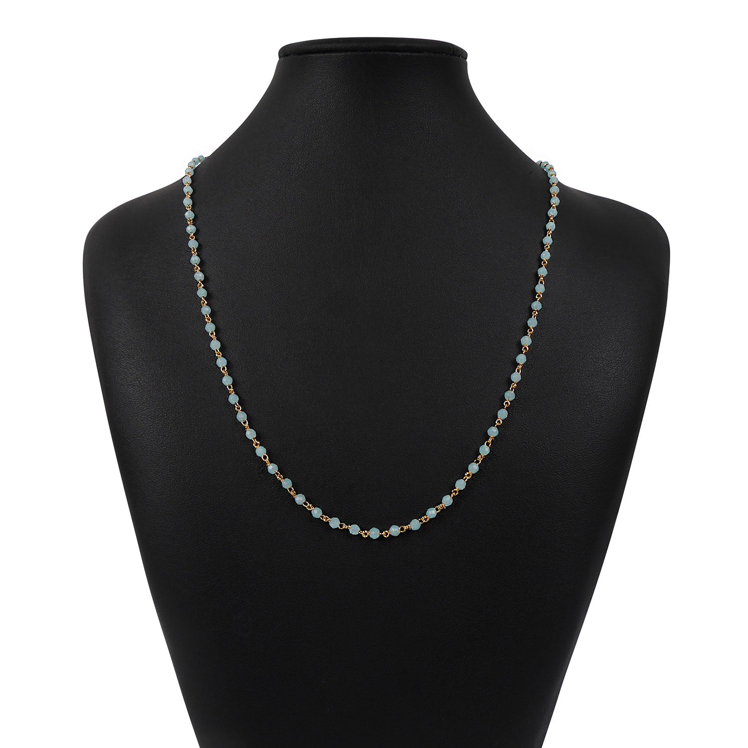 Maria Beaded Necklace in Light Blue