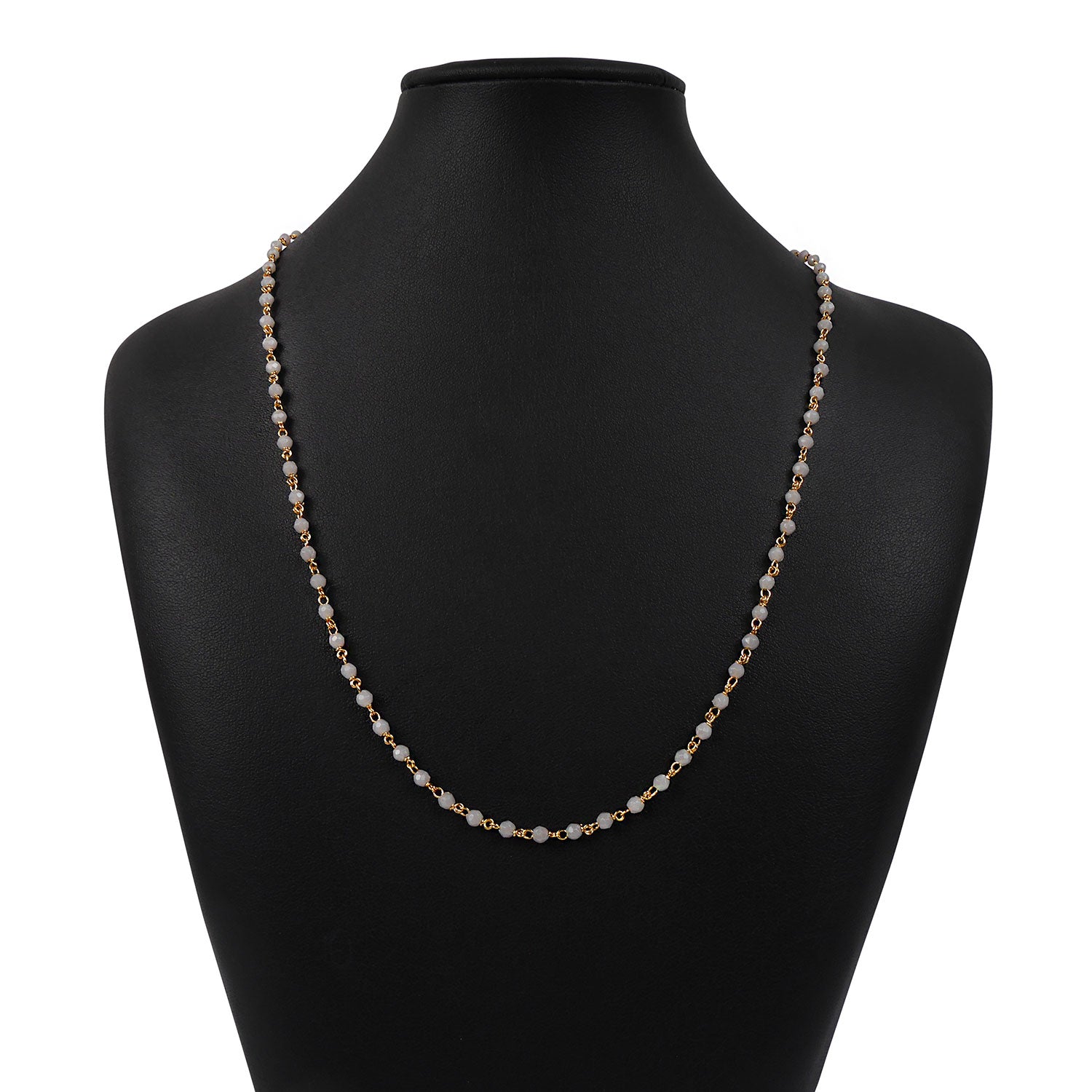 Maria Beaded Necklace in Grey