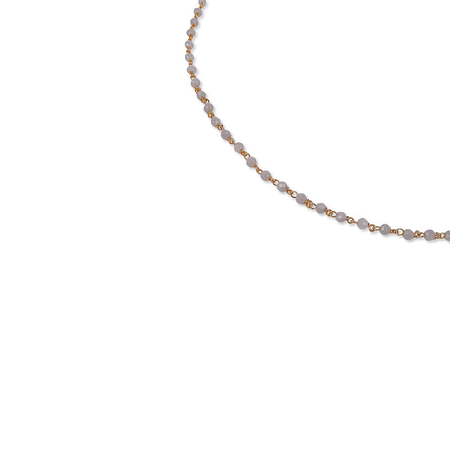 Maria Beaded Necklace in Grey