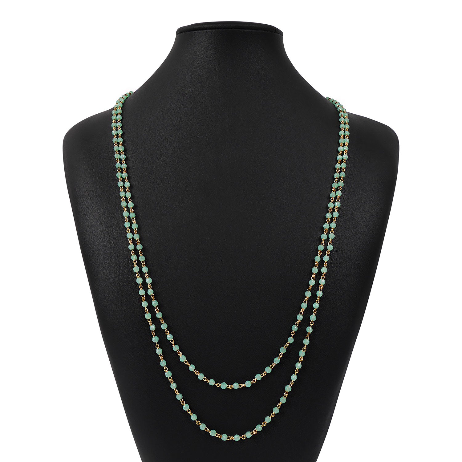 Maria Layered Bead Necklace in Mint